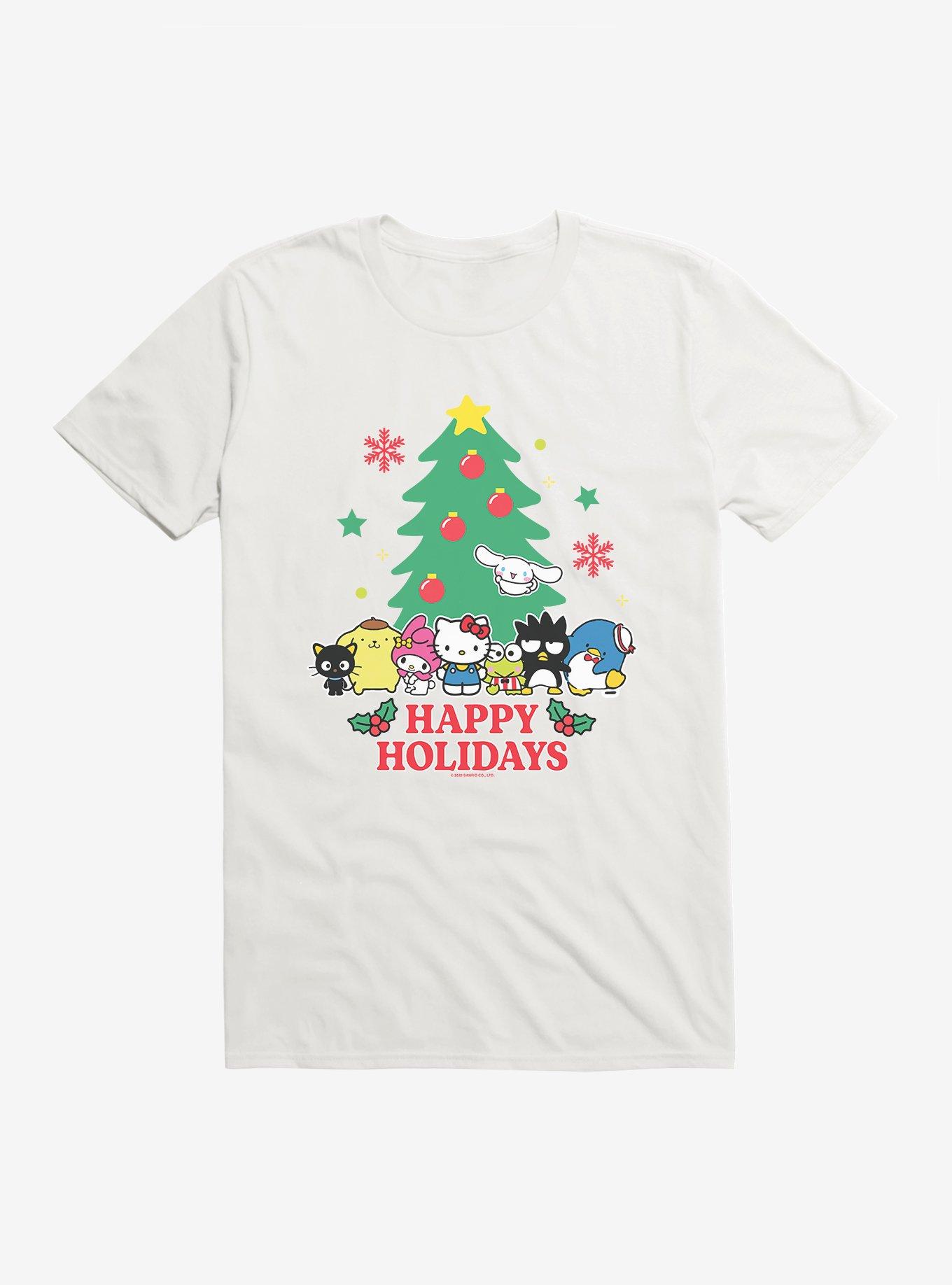 Hello Kitty And Friends Happy Holidays T-Shirt, WHITE, hi-res