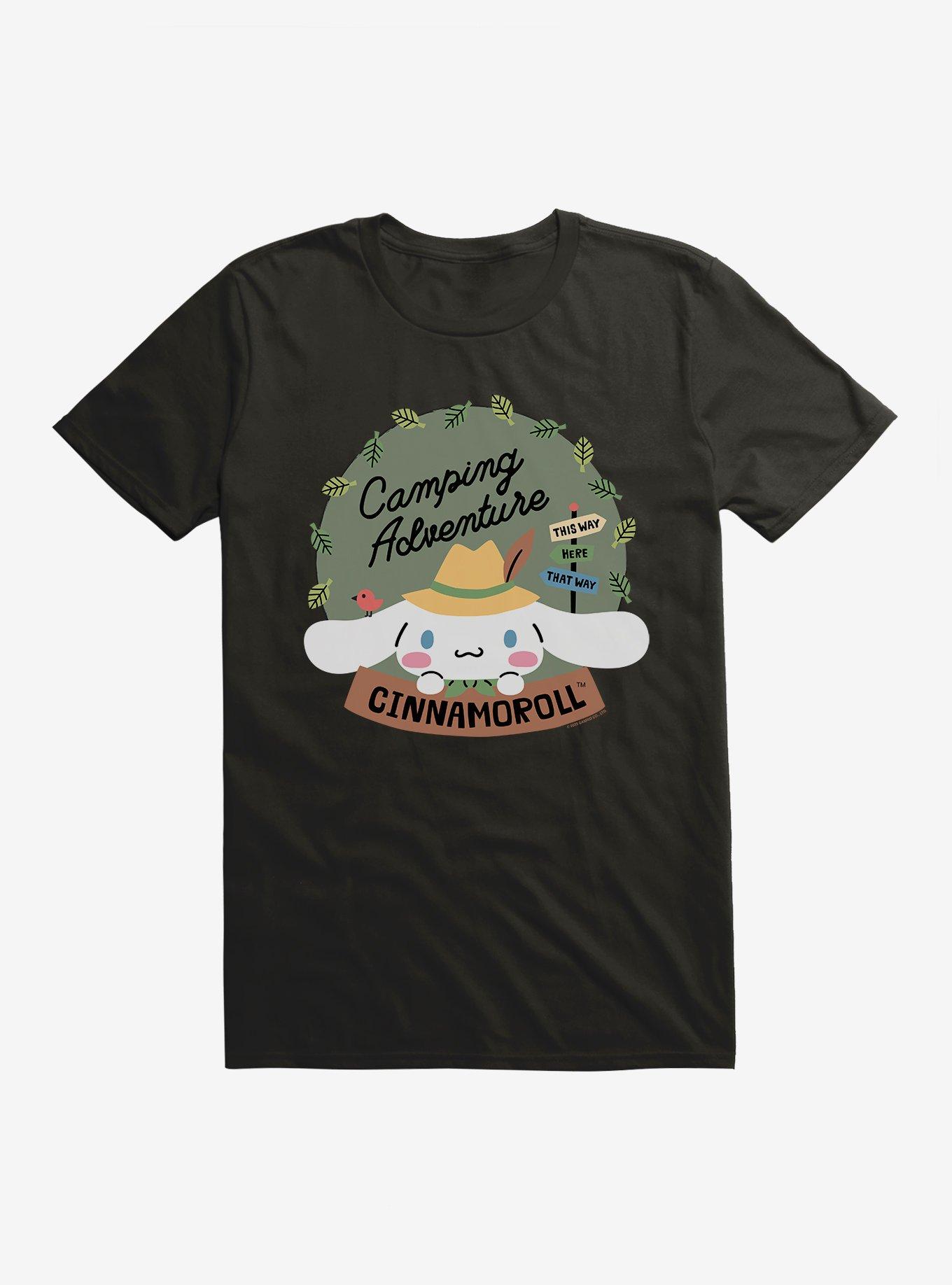 Cinnamoroll Camping Adventure Waysign T-Shirt, BLACK, hi-res