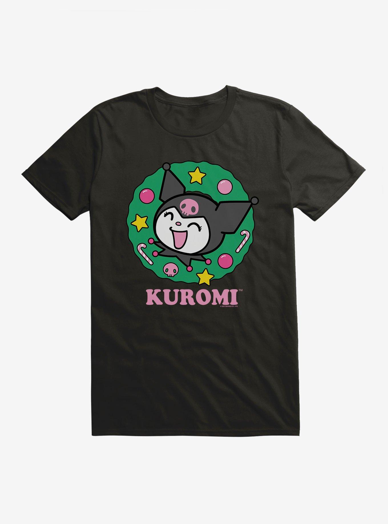 Kuromi Christmas Wreath T-Shirt, , hi-res