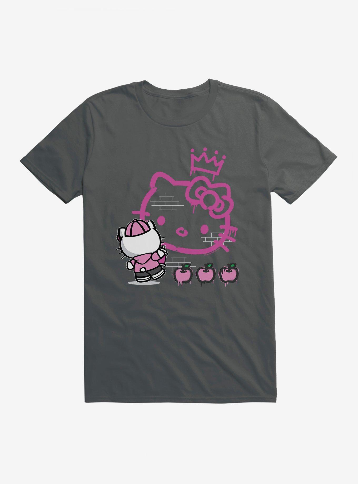 Hello Kitty Graffiti Apples T-Shirt - GREY | Hot Topic