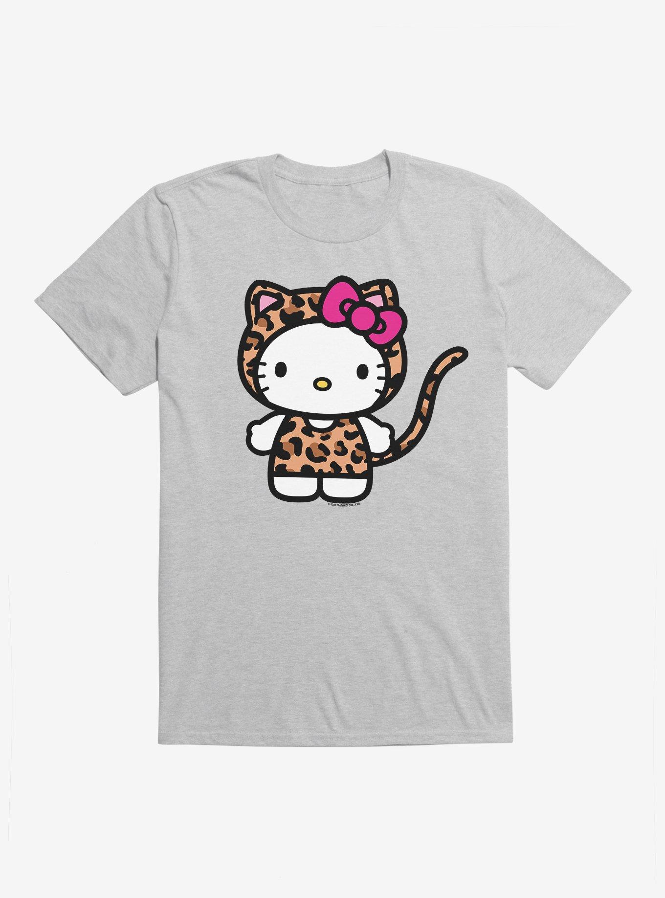 Hello Kitty Jungle Paradise Leopard Costume T-Shirt GREY Hot Topic