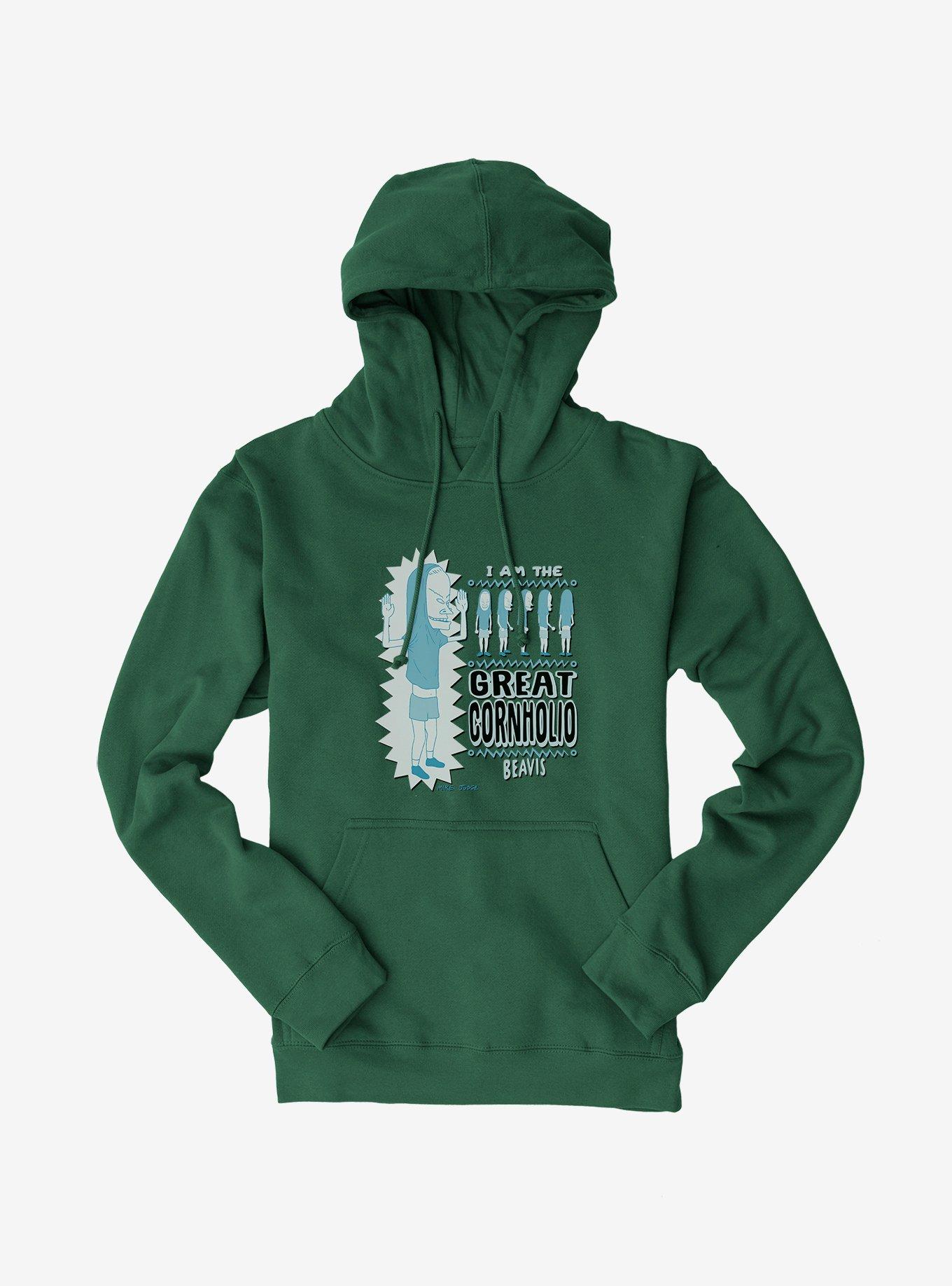 Beavis And Butthead Great Cornholio Hoodie, FOREST GREEN, hi-res