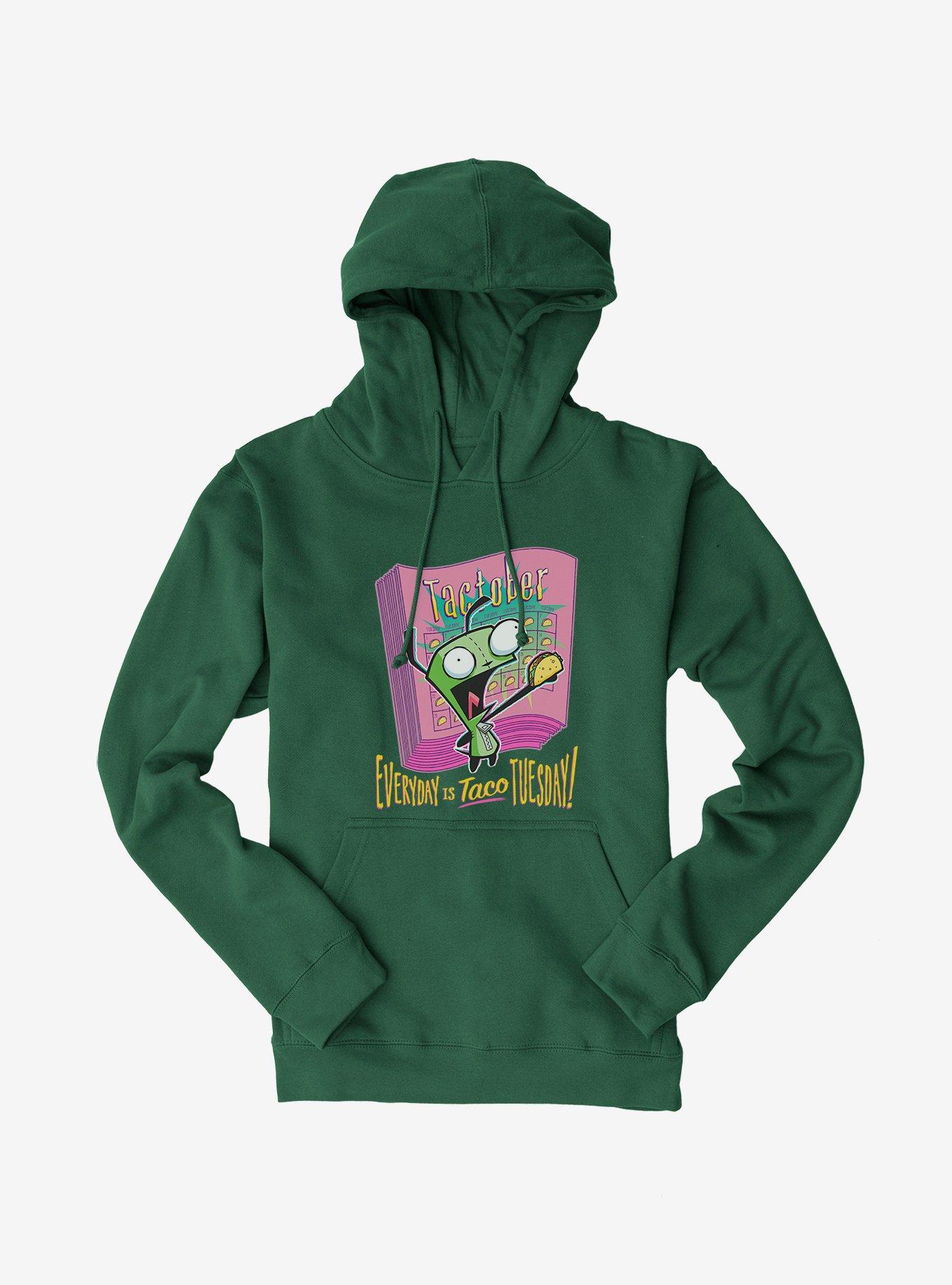 Invader Zim Unique Taco Tuesday Hoodie, FOREST GREEN, hi-res