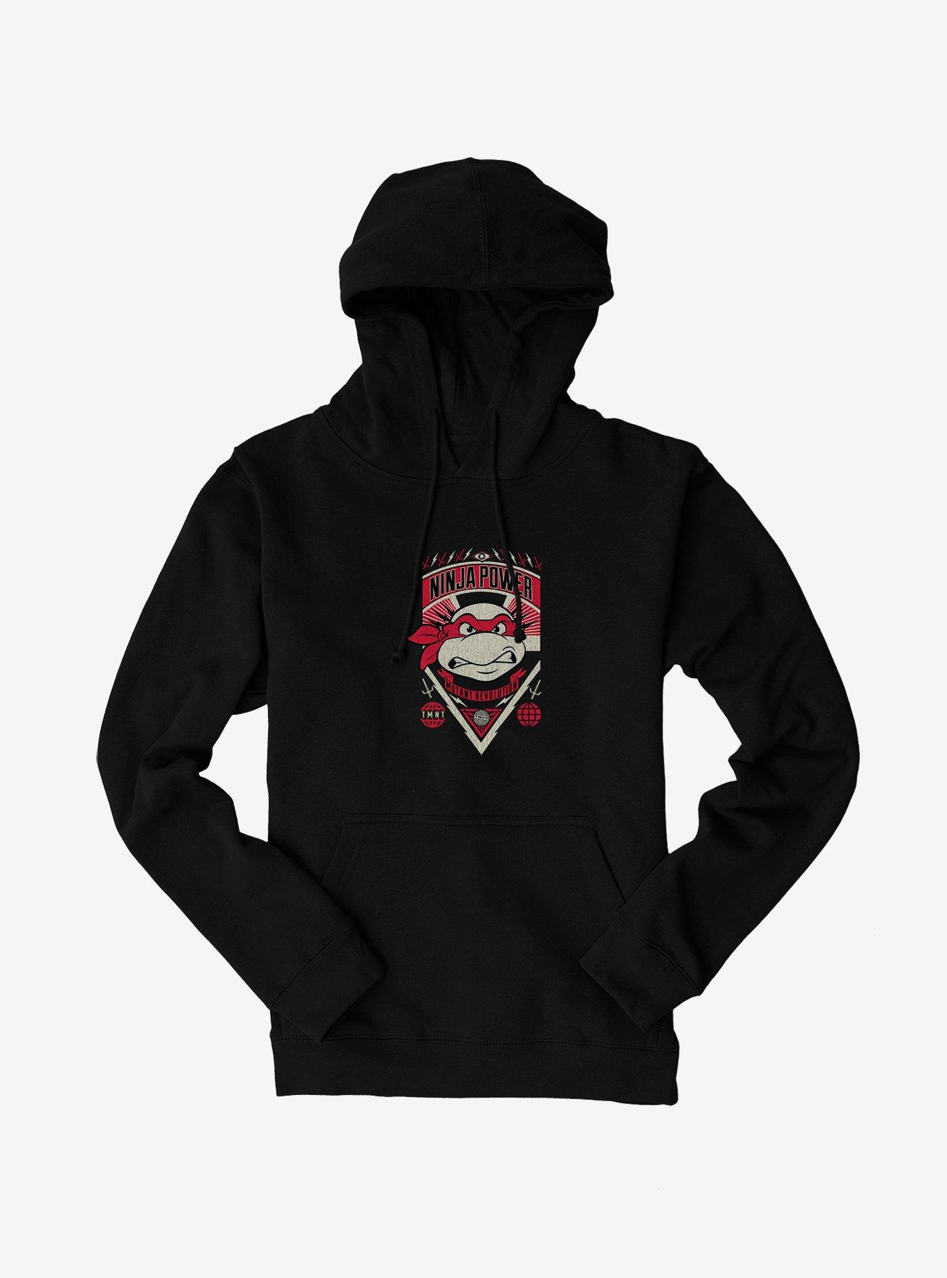 Teenage Mutant Ninja Turtles Raphael Ninja Power Mutant Revolution Mens Hoodie, BLACK, hi-res