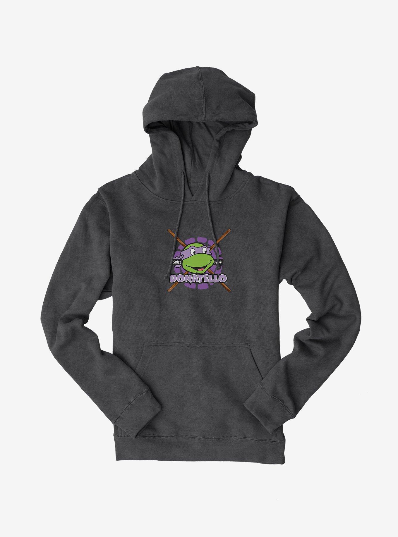Teenage Mutant Ninja Turtles Donatello Smile Men's Hoodie, DARK HEATHER, hi-res