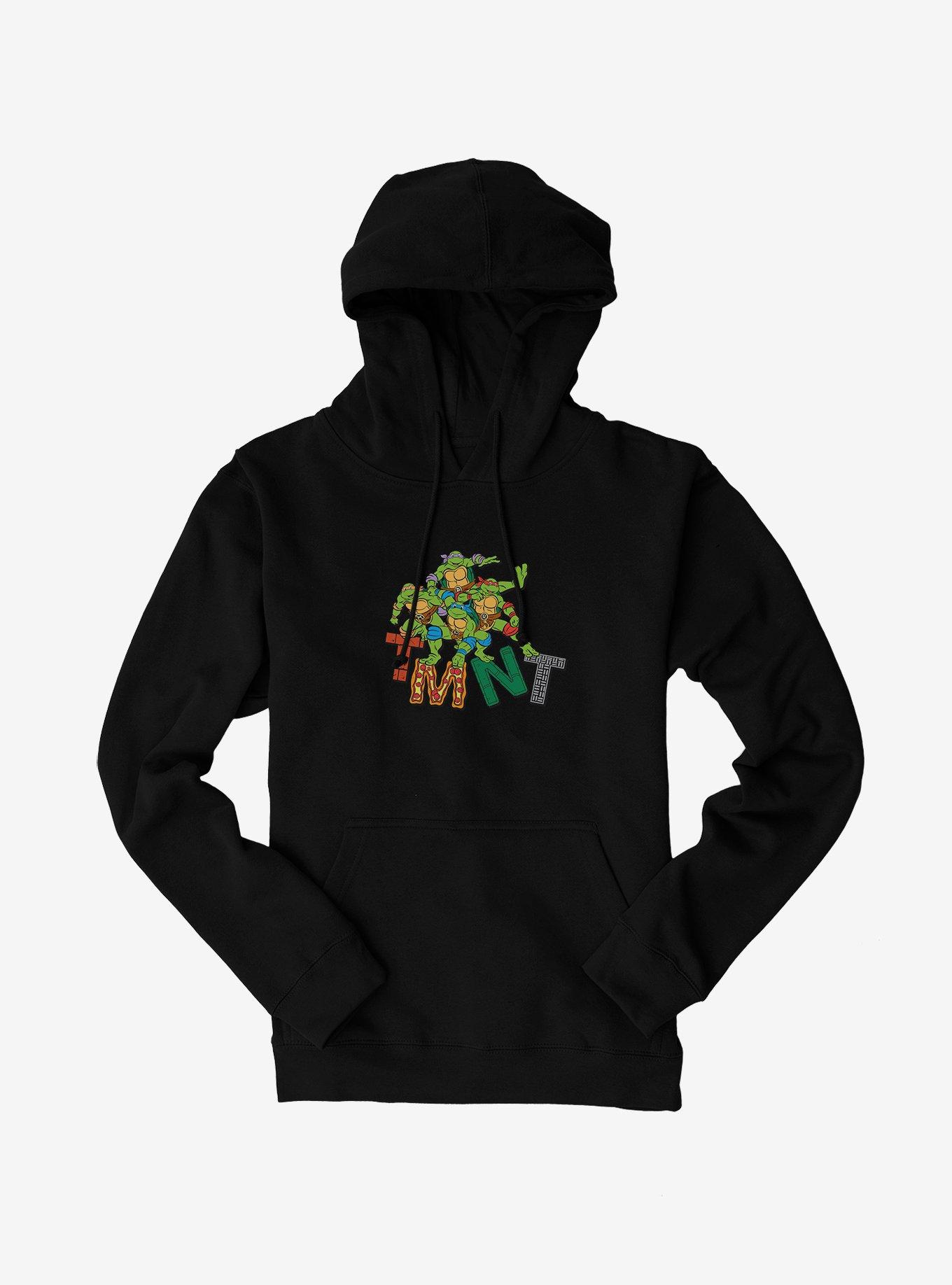 Teenage Mutant Ninja Turtles Patterned Logo Letters Group Hoodie