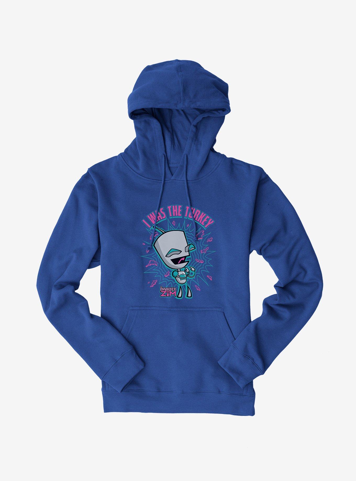 Invader Zim I Was The Turkey Hoodie, ROYAL, hi-res