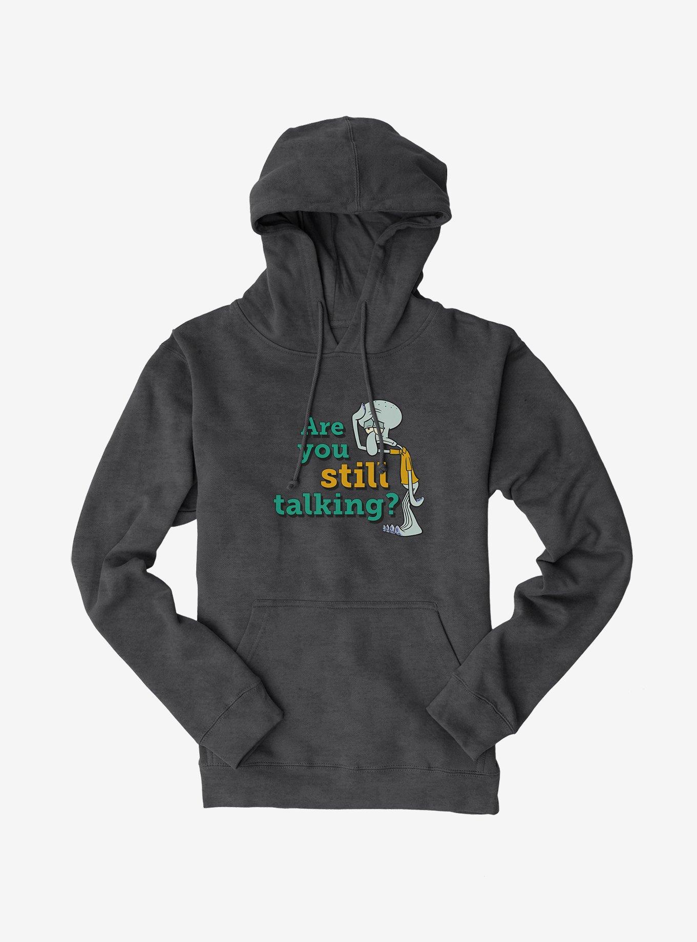 SpongeBob SquarePants Squidward Are You Still Talking Hoodie, DARK HEATHER, hi-res