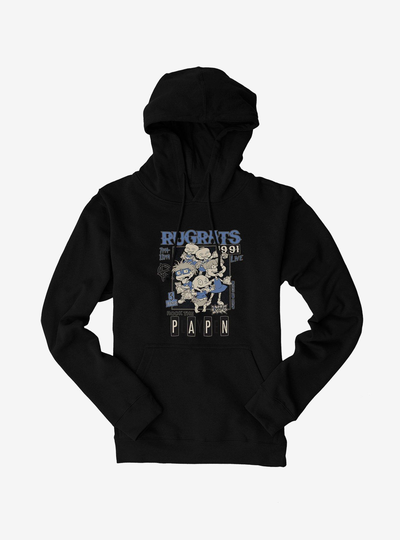 Rugrats Rock Poster Rugrats Live Hoodie, BLACK, hi-res