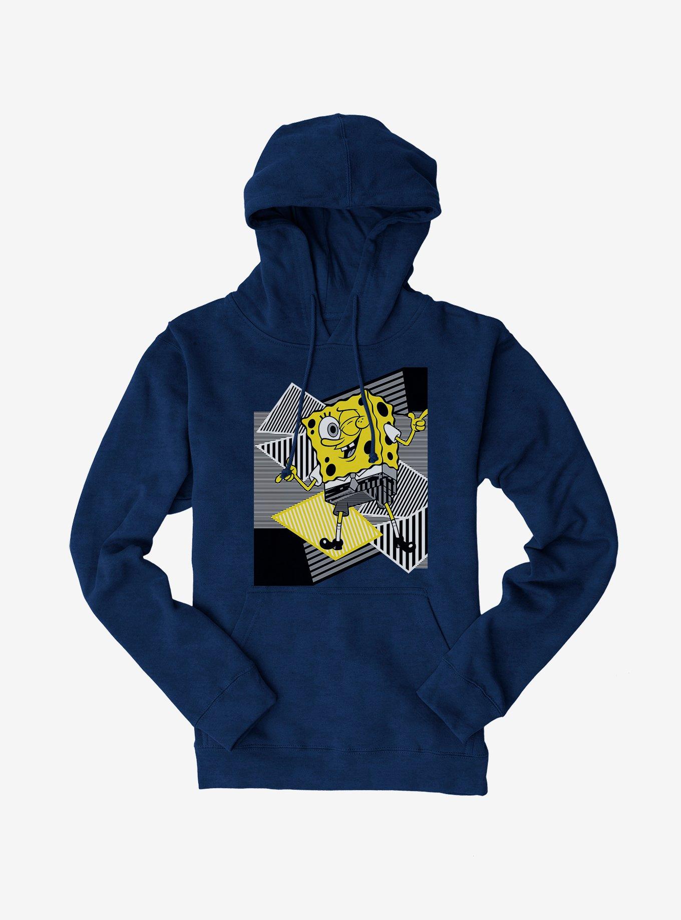 SpongeBob SquarePants Grayscale Patterns Hoodie