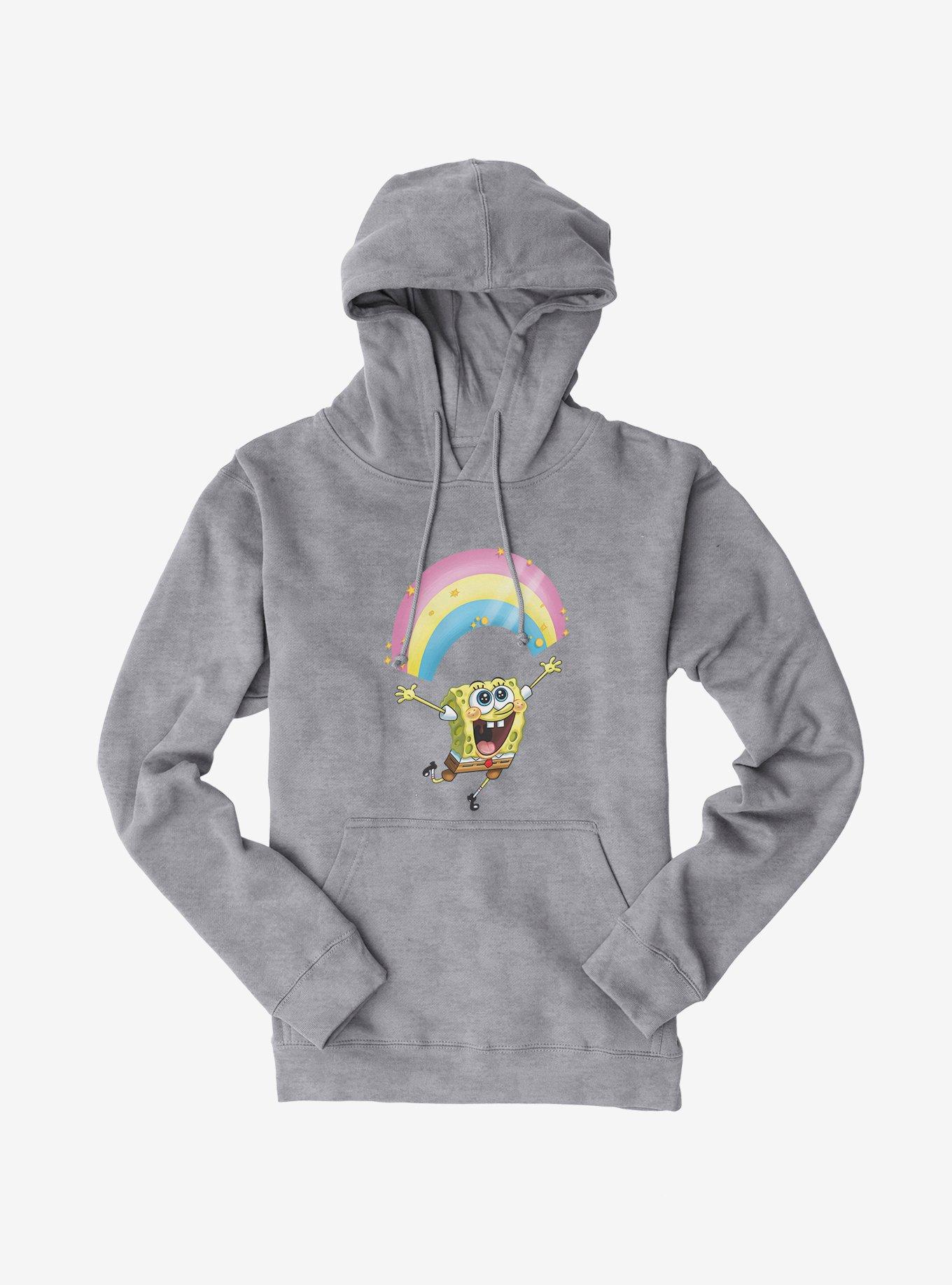 SpongeBob SquarePants Chasing Sparkle Rainbows Heather Oatmeal Hoodie