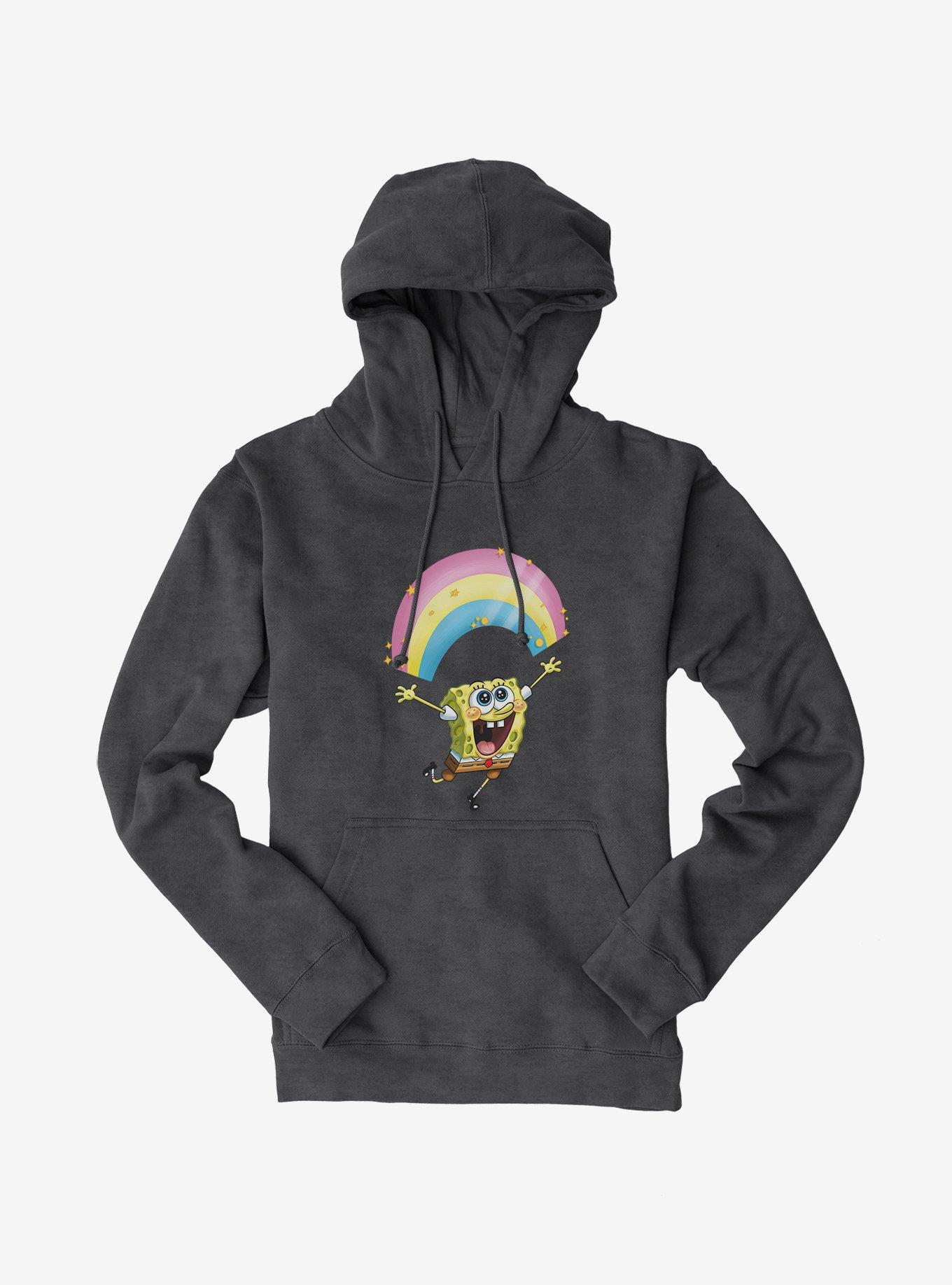 SpongeBob SquarePants Chasing Sparkle Rainbows Heather Oatmeal Hoodie, , hi-res