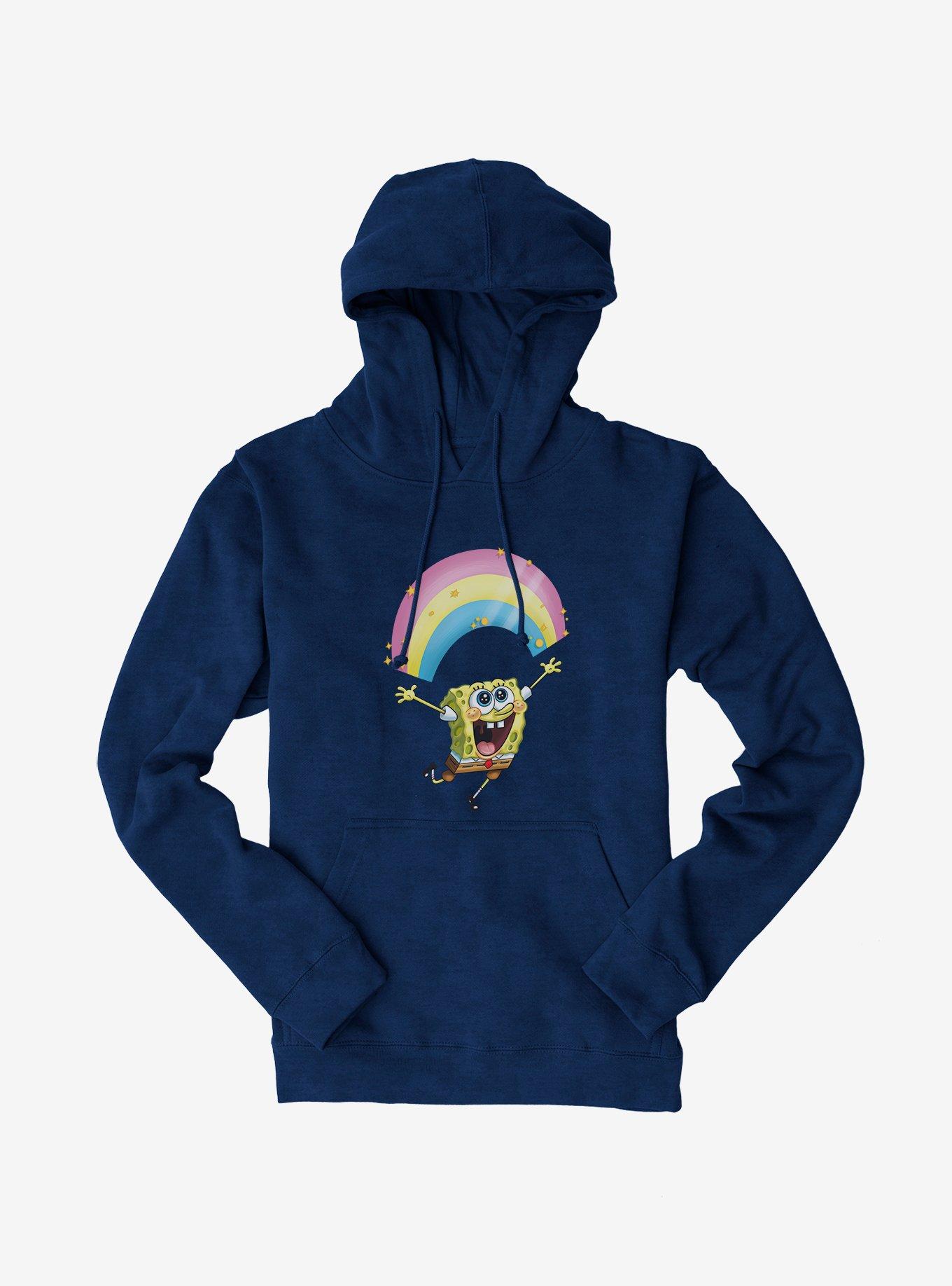SpongeBob SquarePants Chasing Sparkle Rainbows Heather Oatmeal Hoodie