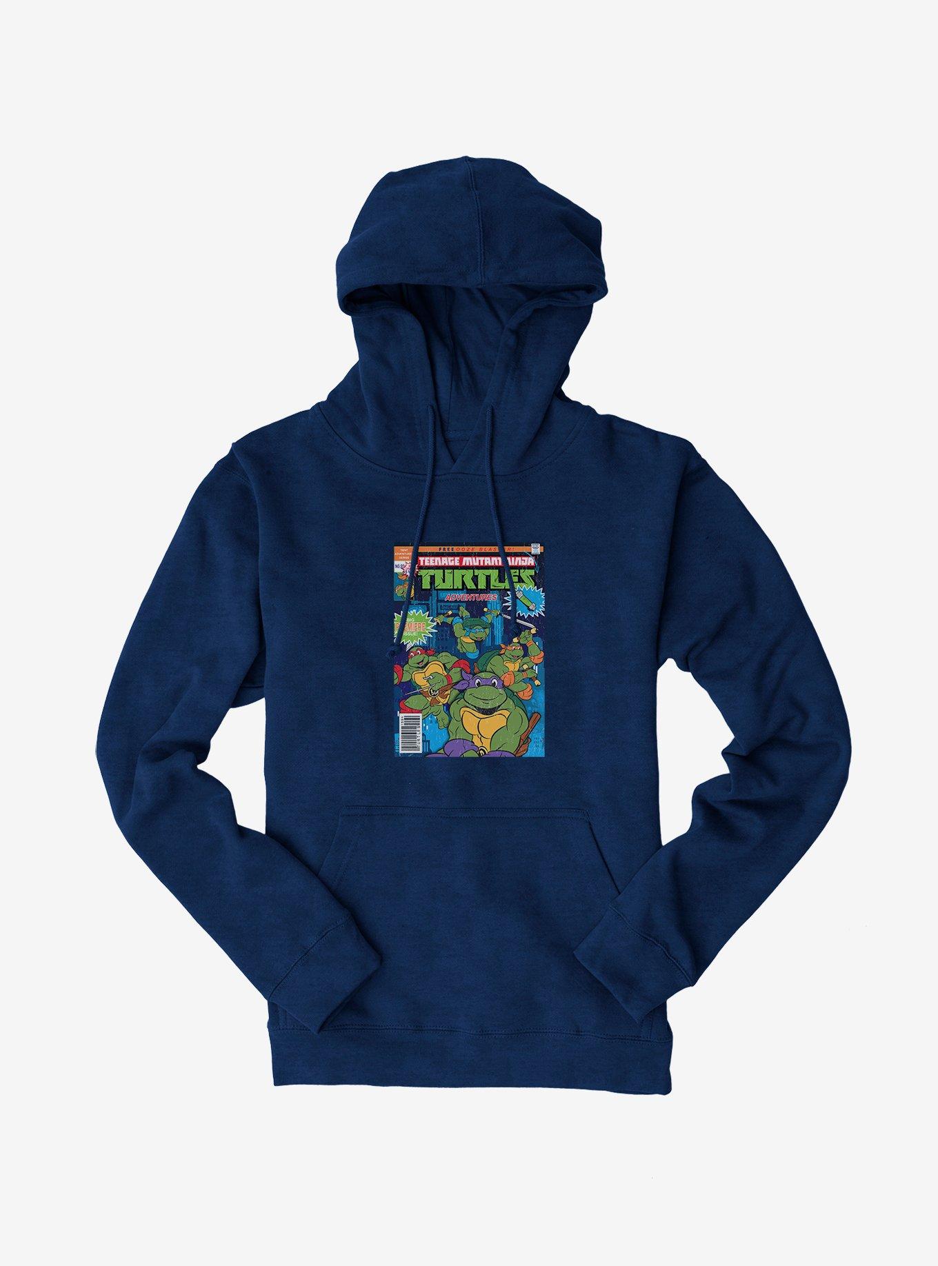 Teenage Mutant Ninja Turtles Adventures Premiere Comic Book Cover Mens Hoodie, NAVY, hi-res
