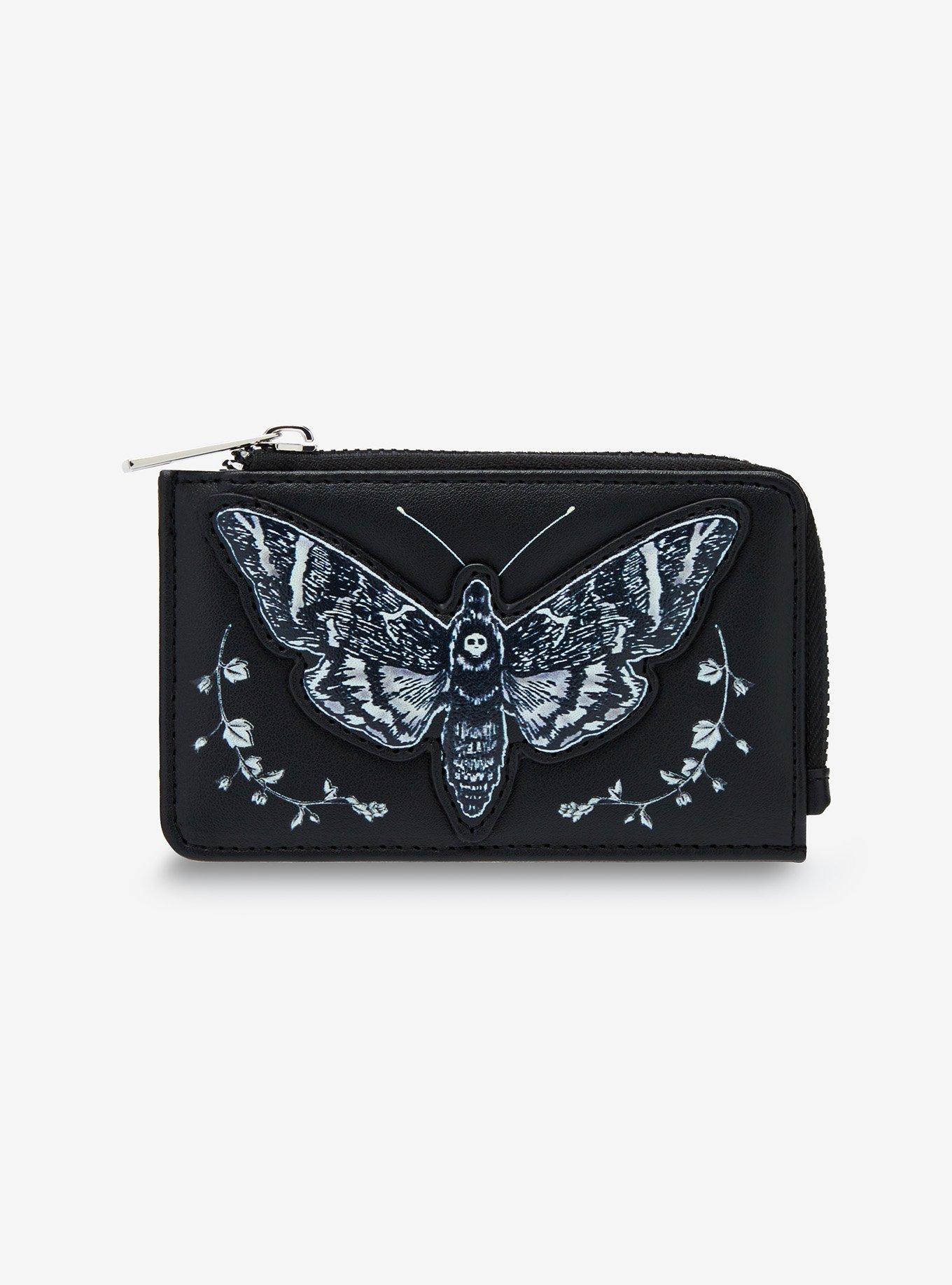 Death Moth Mini Zipper Wallet, , hi-res