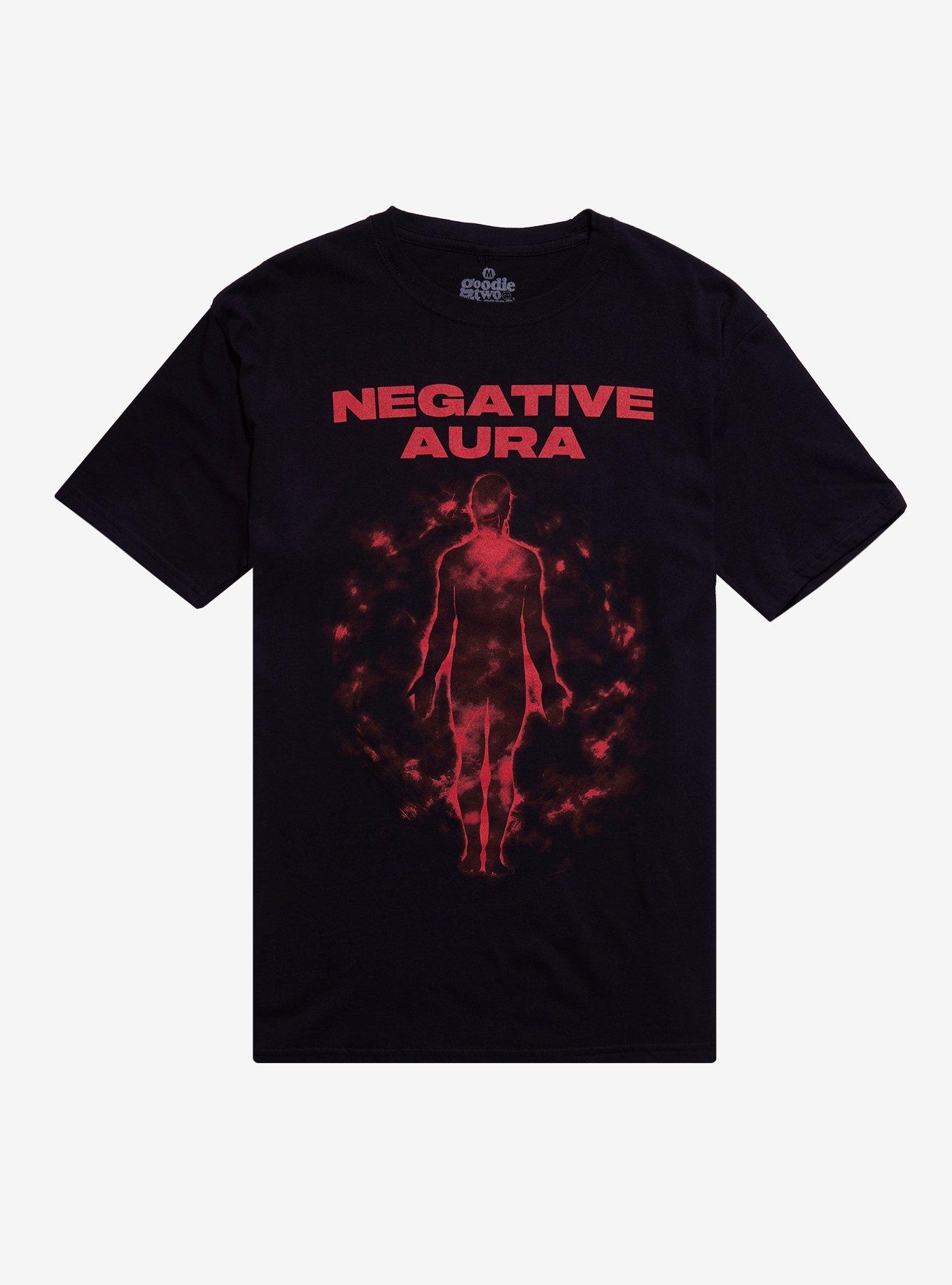 Negative Aura T-Shirt By Goodie Two Sleeves, BLACK, hi-res