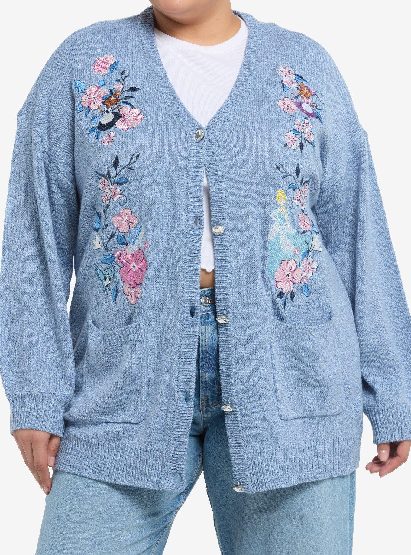 Her Universe Disney Cinderella Embroidered Girls Cardigan Plus Size