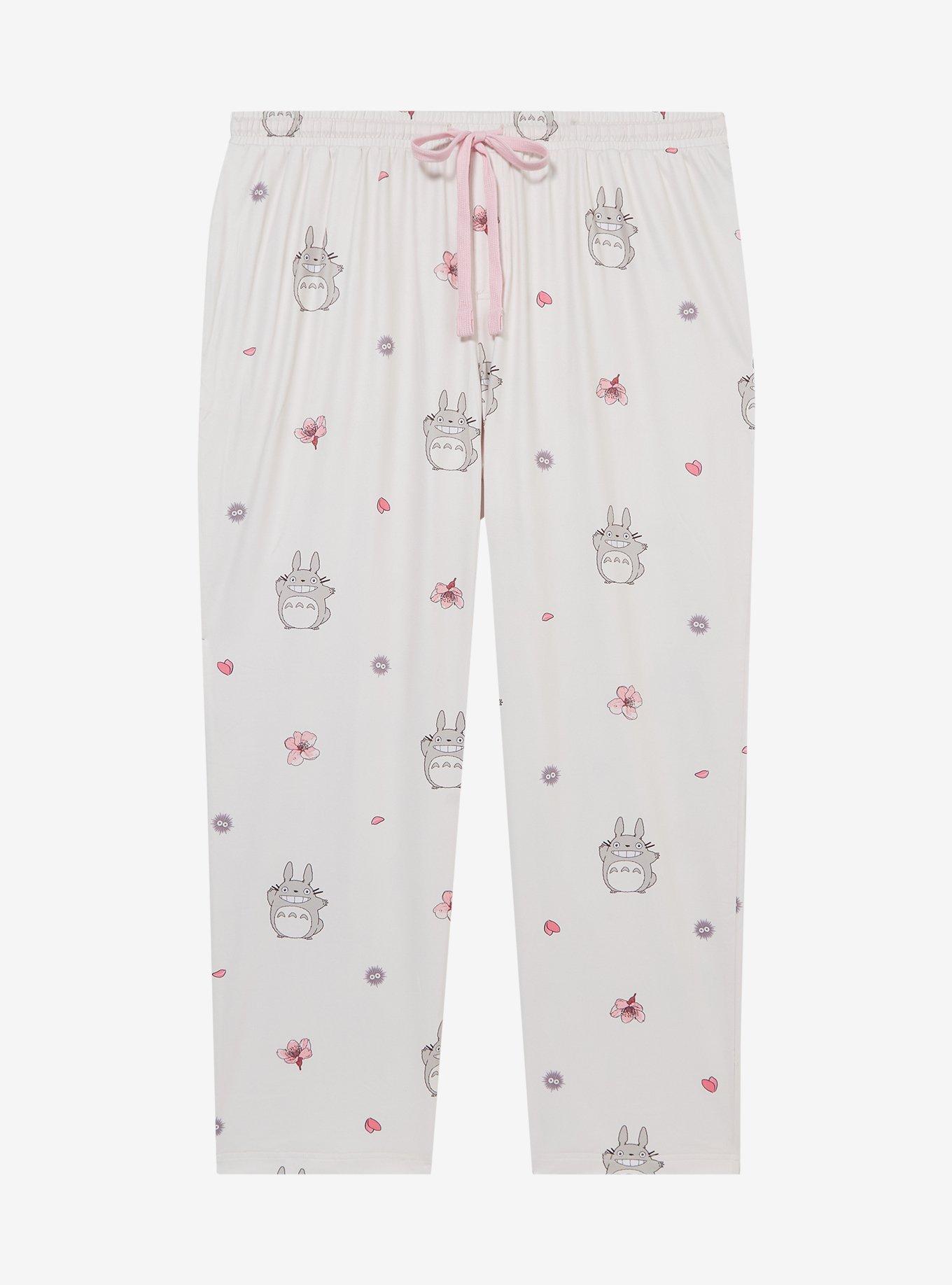 Studio Ghibli® My Neighbor Totoro Cherry Blossom Totoro Allover Print Women's Plus Size Sleep Pants - BoxLunch Exclusive, , hi-res