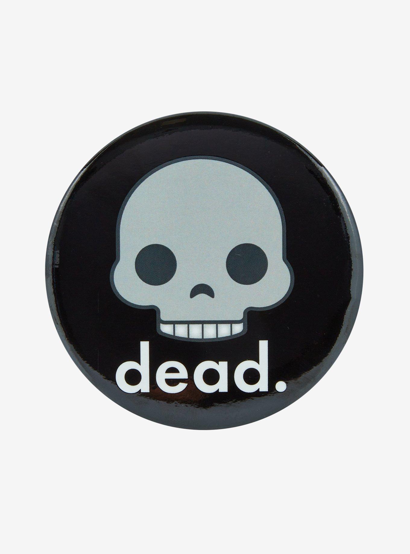 Dead Skull 3 Inch Button, , hi-res