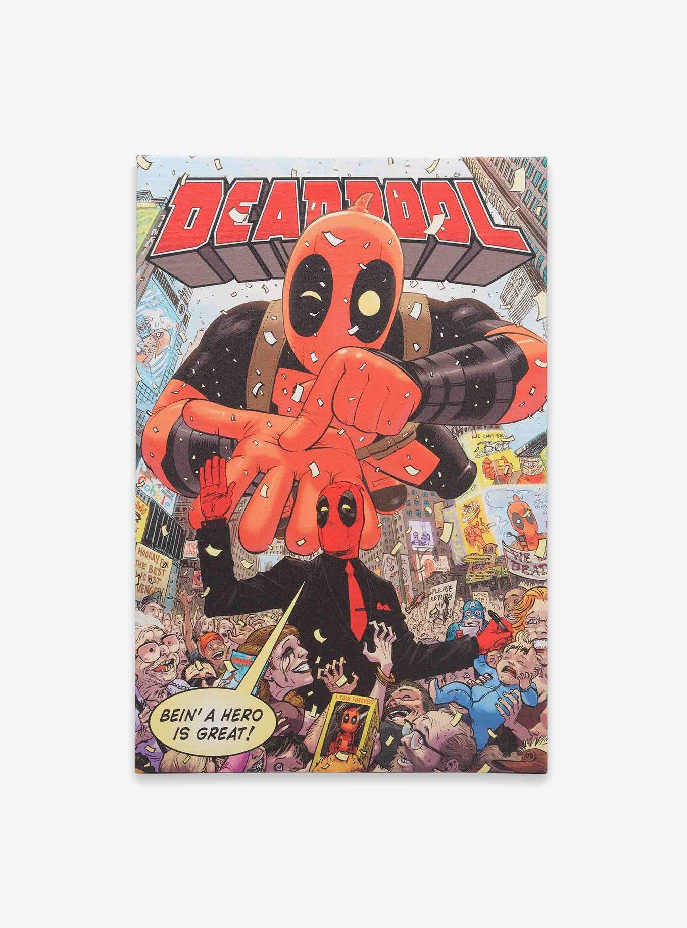 Marvel Deadpool Bein' a Hero Comic Book Canvas Wall Decor, , hi-res