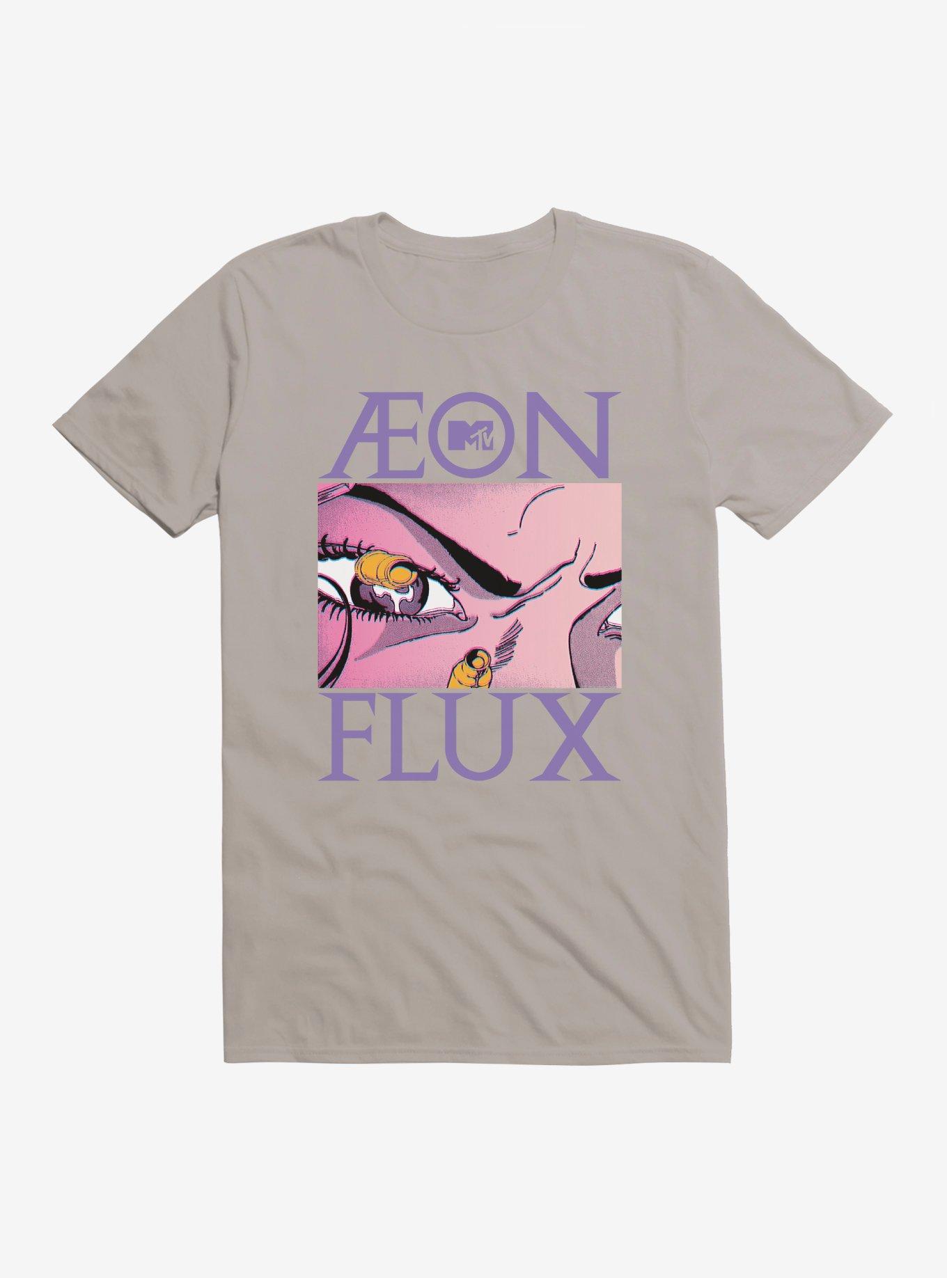 Aeon Flux Eyes Close Up T-Shirt, LIGHT GREY, hi-res