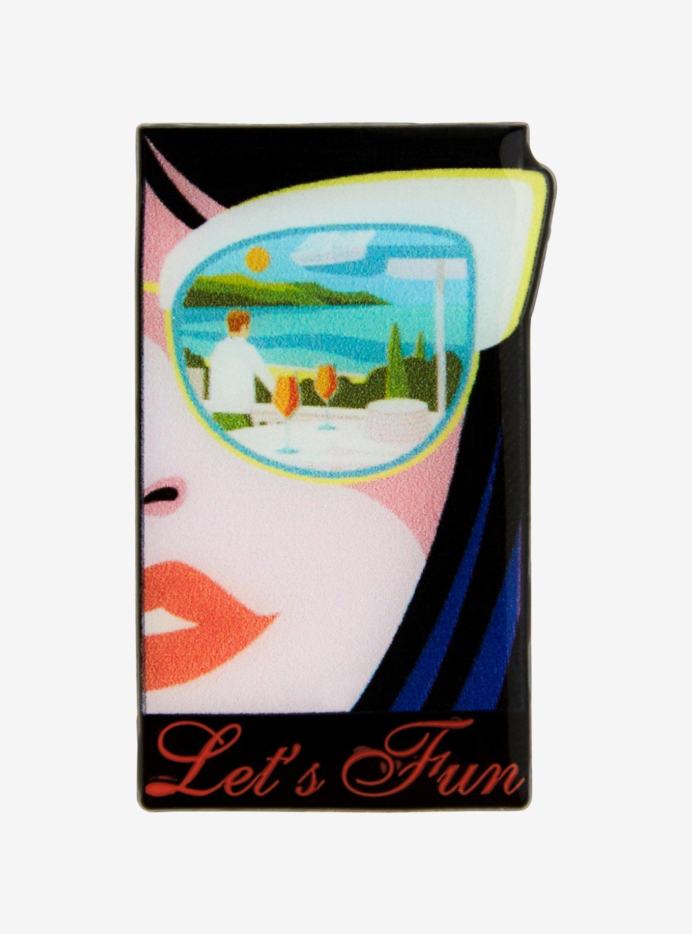 The White Lotus Sunglasses Panel Portrait Enamel Pin, , hi-res