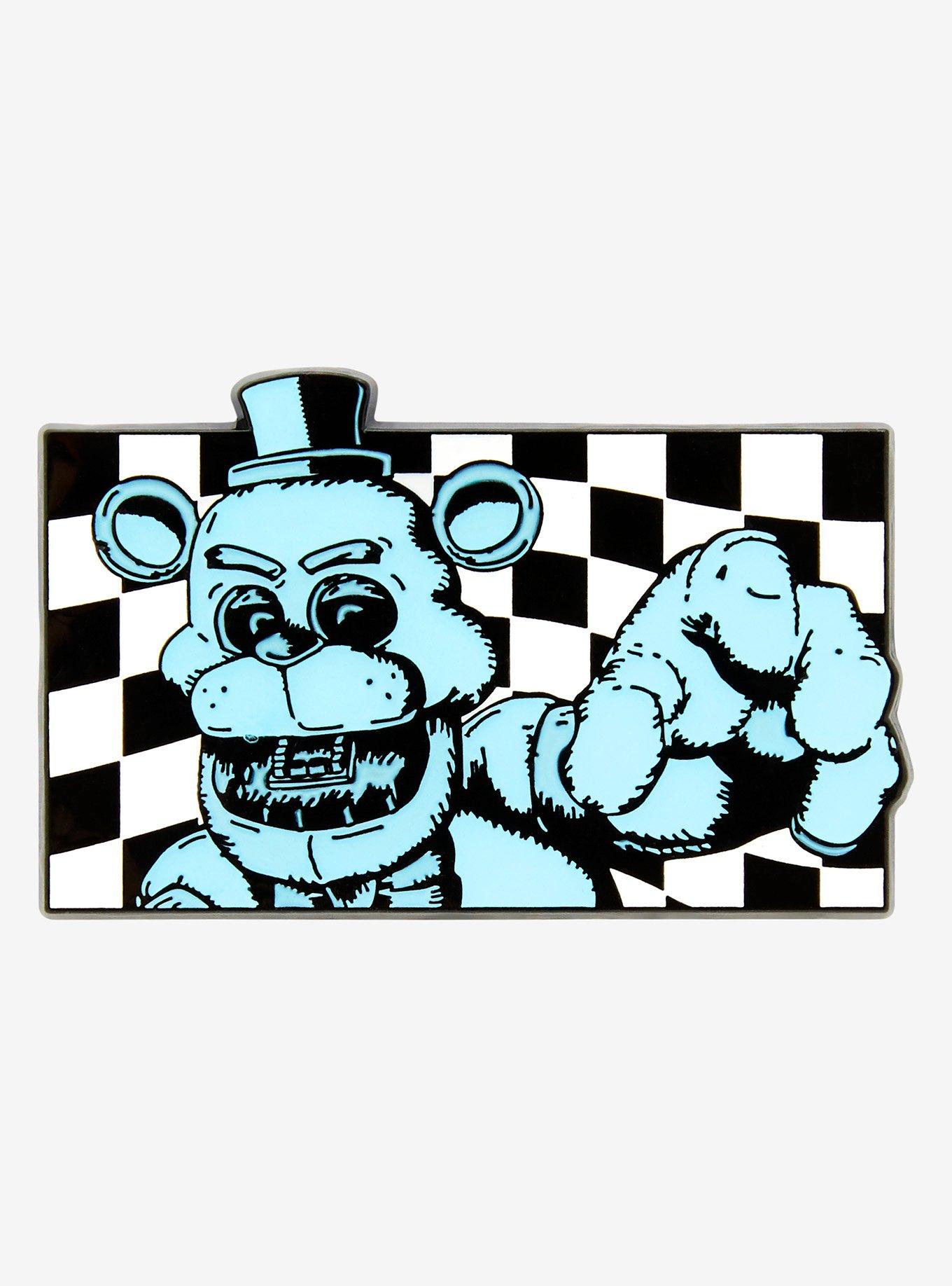 Five Nights at Freddy's Checkerboard Glow-in-the-Dark Enamel Pin, , hi-res