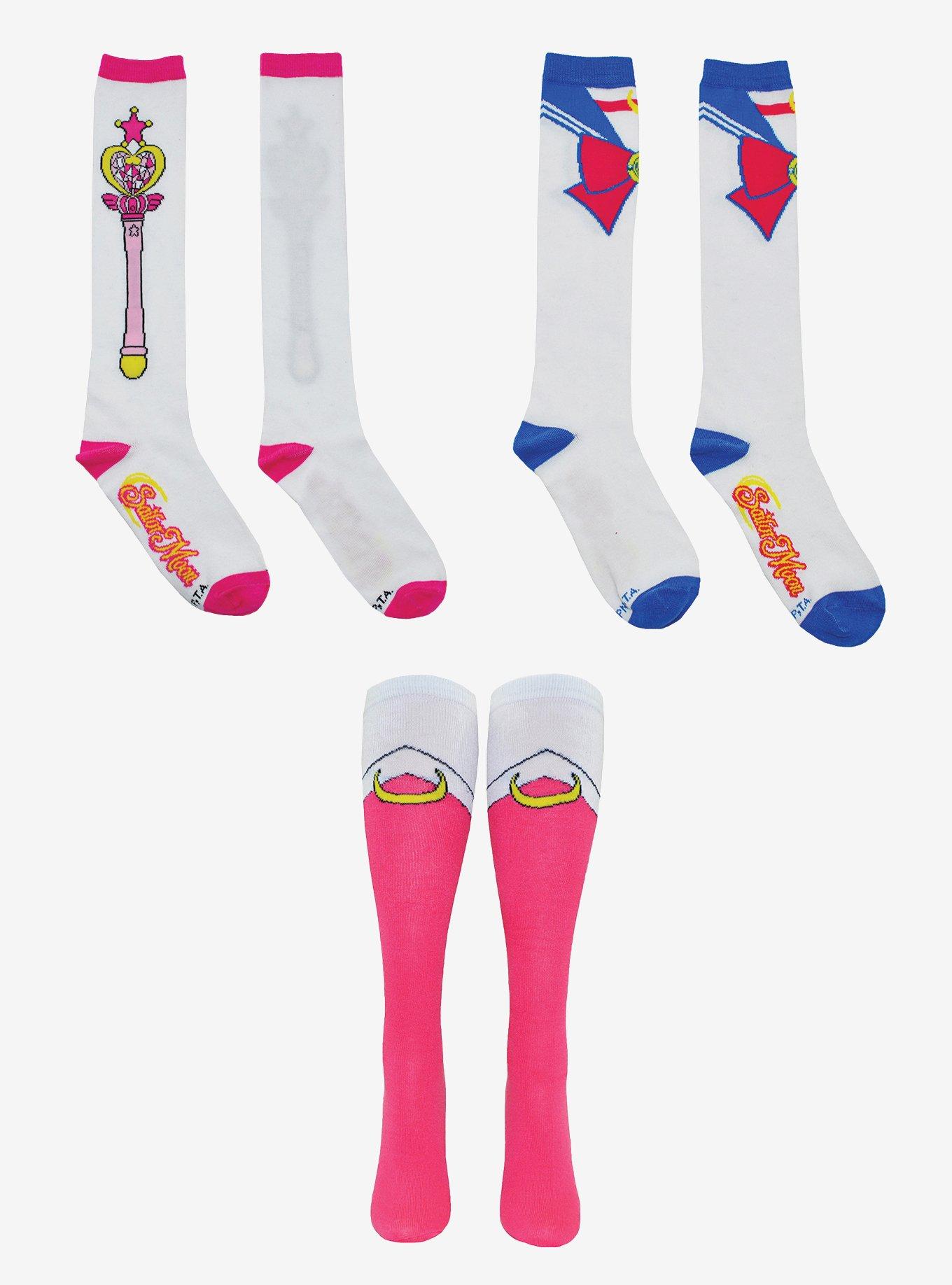 Sailor Moon 3 Pair Knee High Sock Bundle, , hi-res