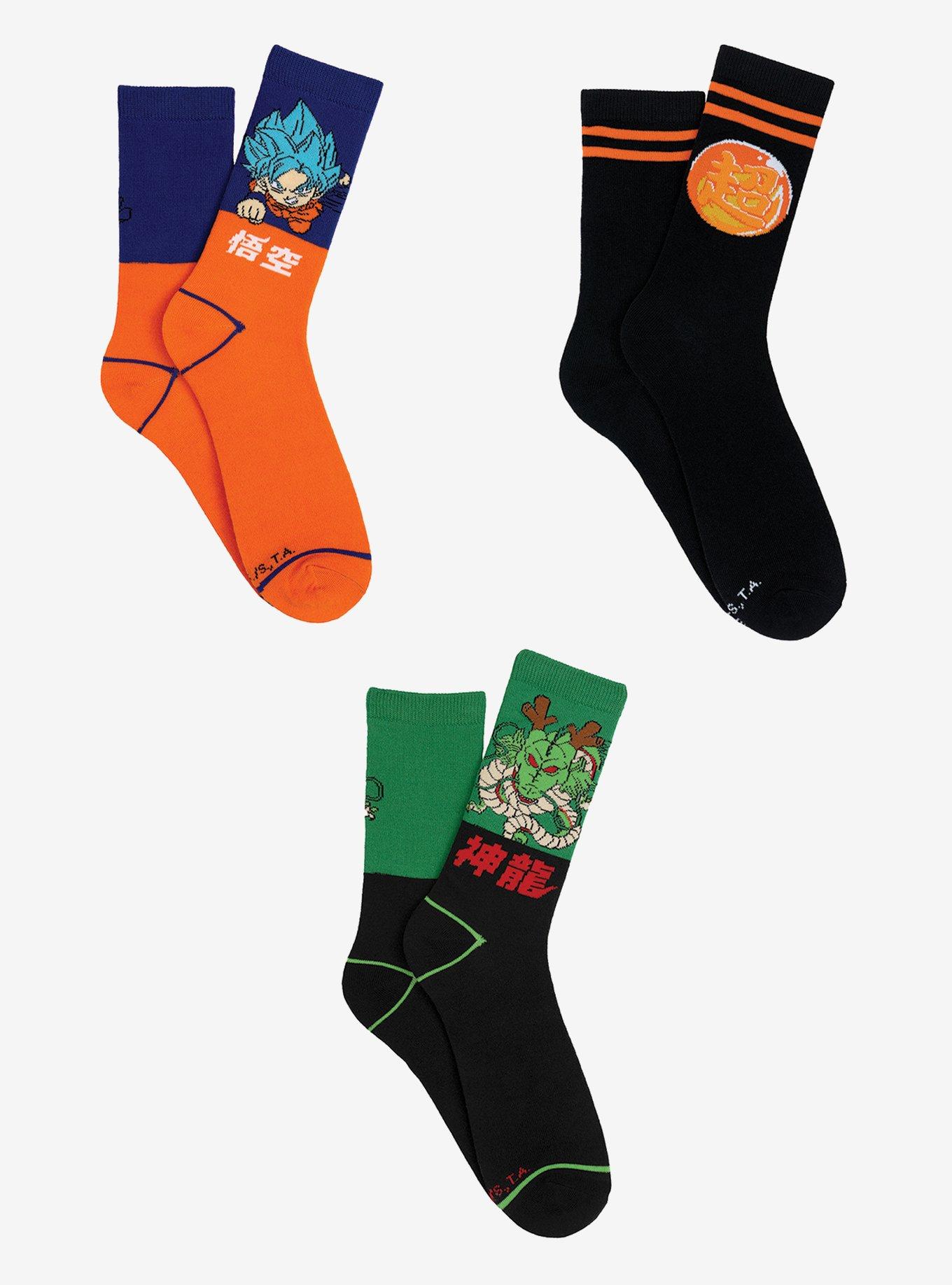 Dragon Ball Super 3 Pair Crew Sock Bundle