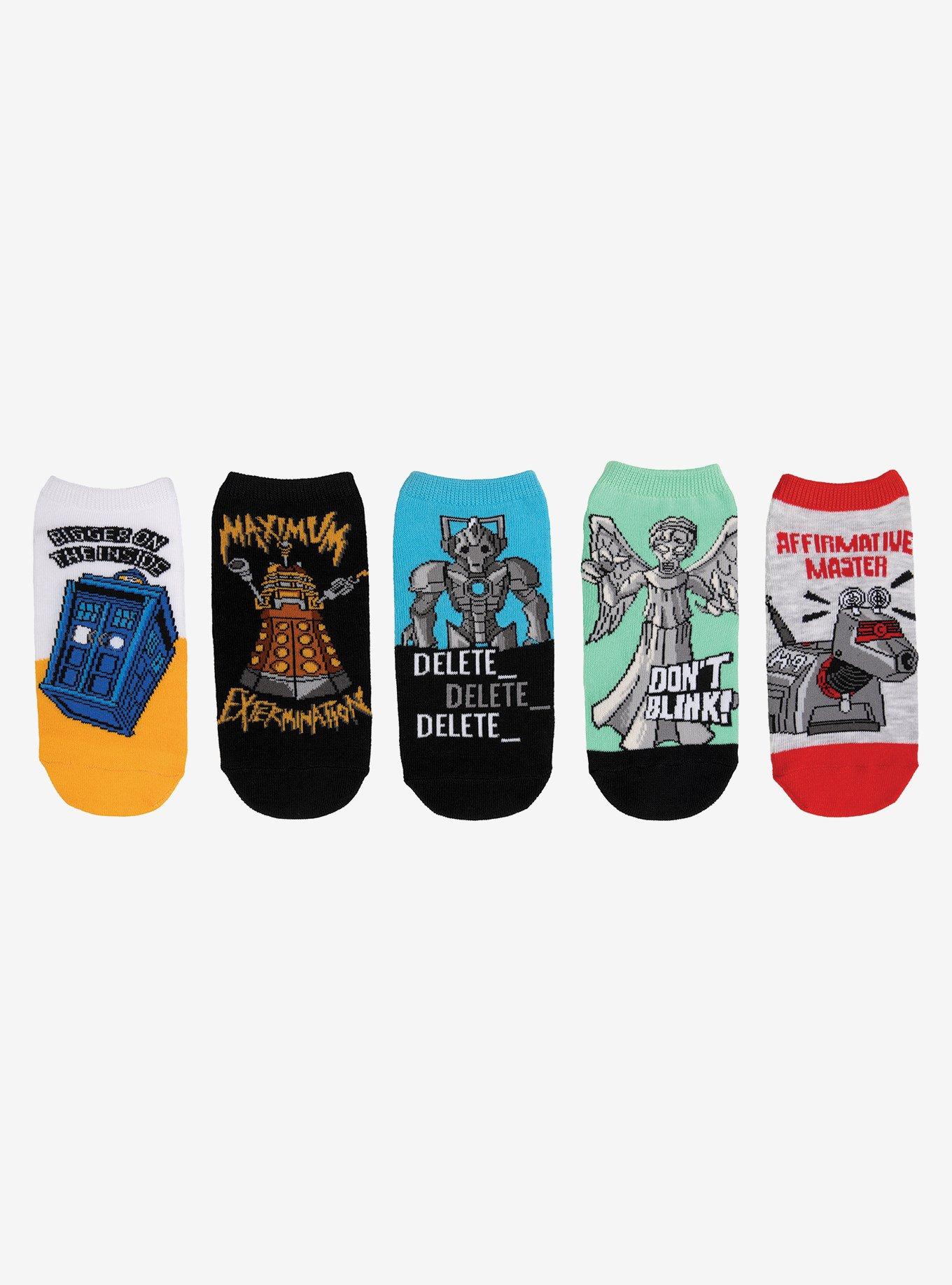 Doctor Who 5 Pair Villian Lowcut Socks