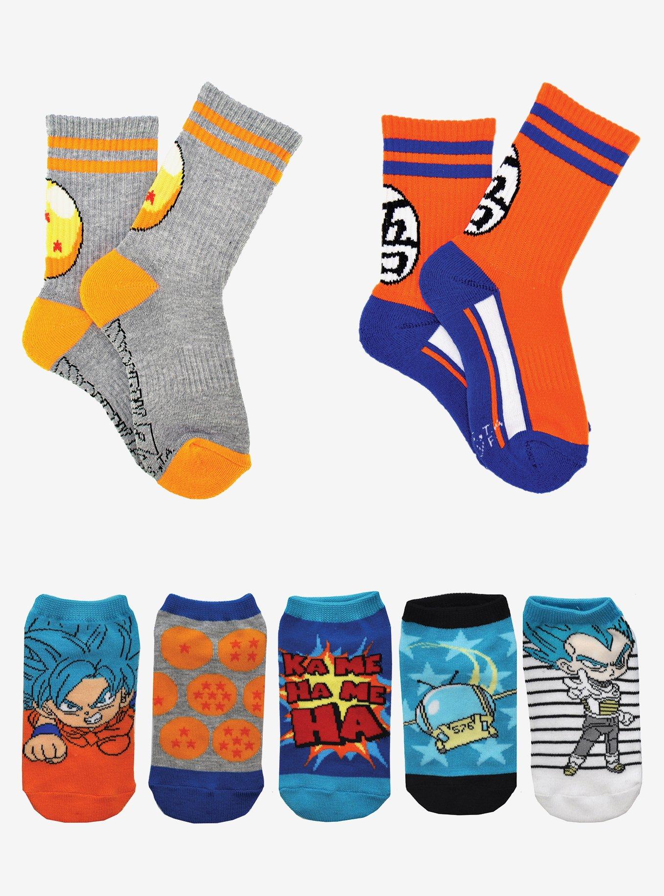 Dragon Ball Super 7 Pair Youth Socks Bundle, , hi-res