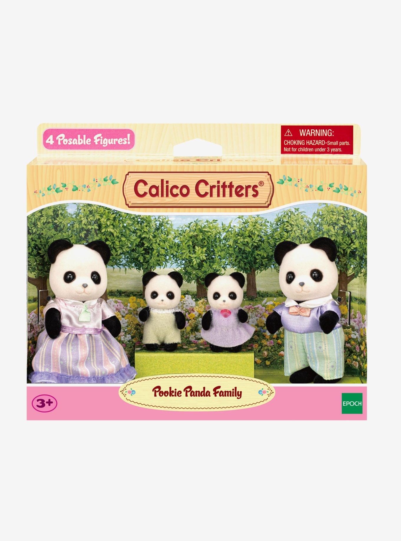 Calico Critters Pookie Panda Family Figure Set, , hi-res