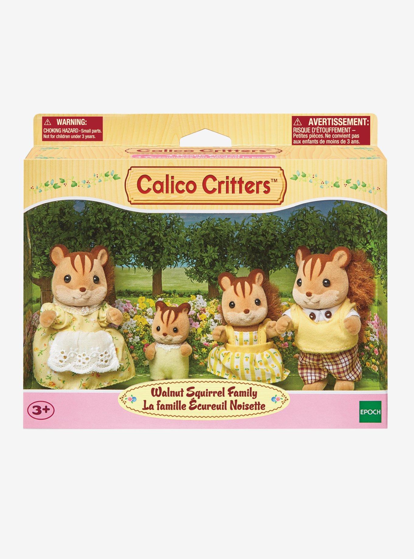 Calico Critters Walnut Squirrel Family Figure Set, , hi-res