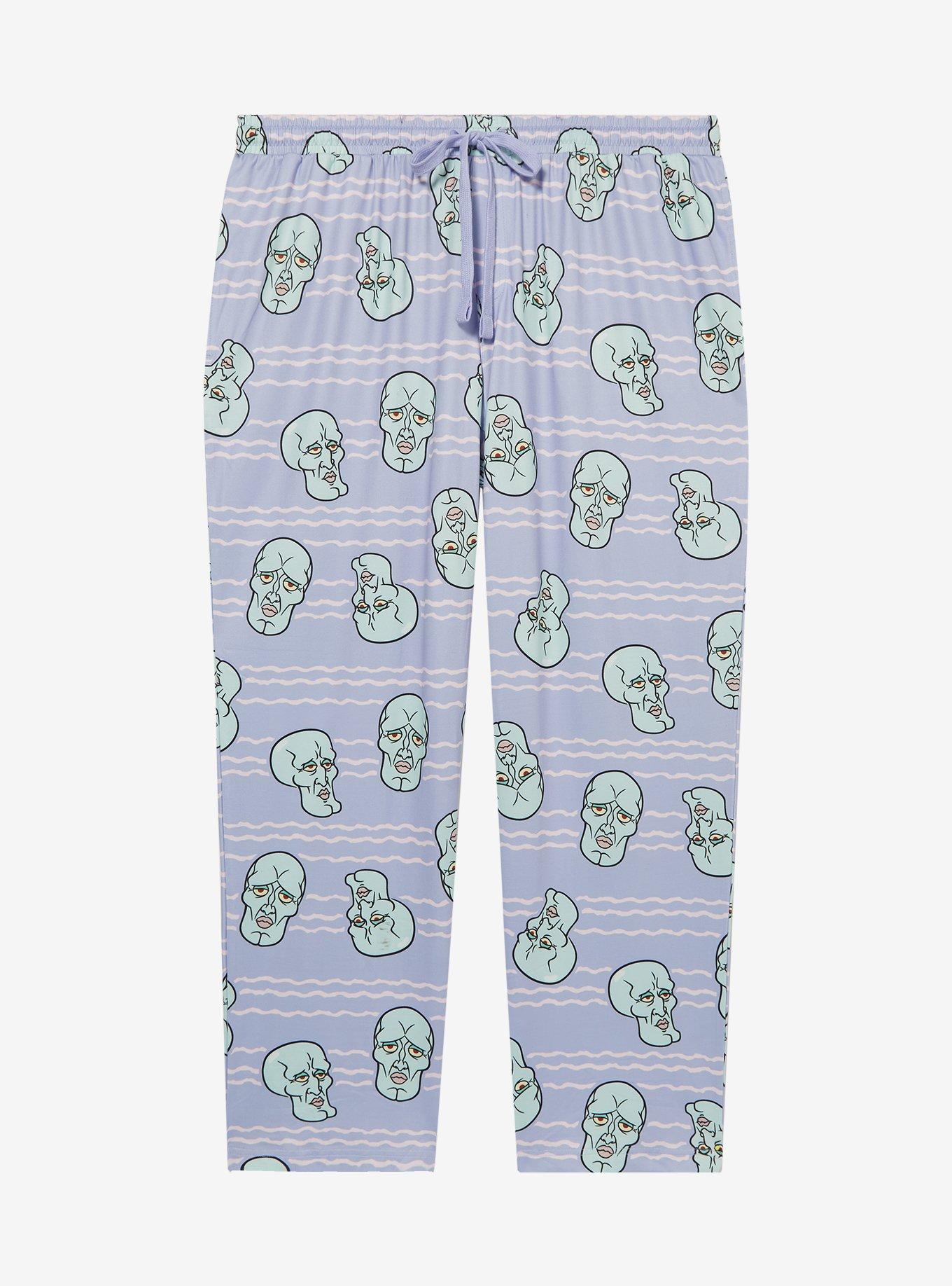 SpongeBob SquarePants Handsome Squidward Allover Print Women's Plus Size Sleep Pants - BoxLunch Exclusive, , hi-res