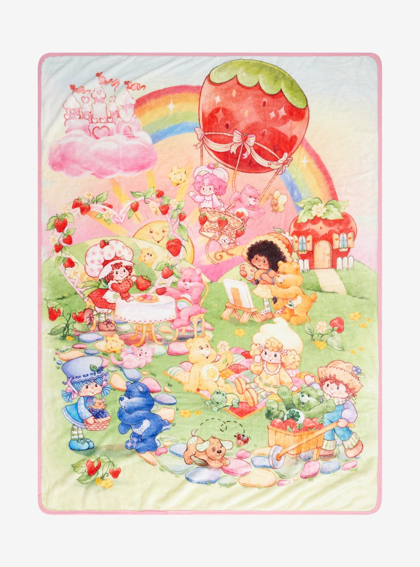 Strawberry Shortcake x Care Bears Scenic Fleece Throw, , hi-res