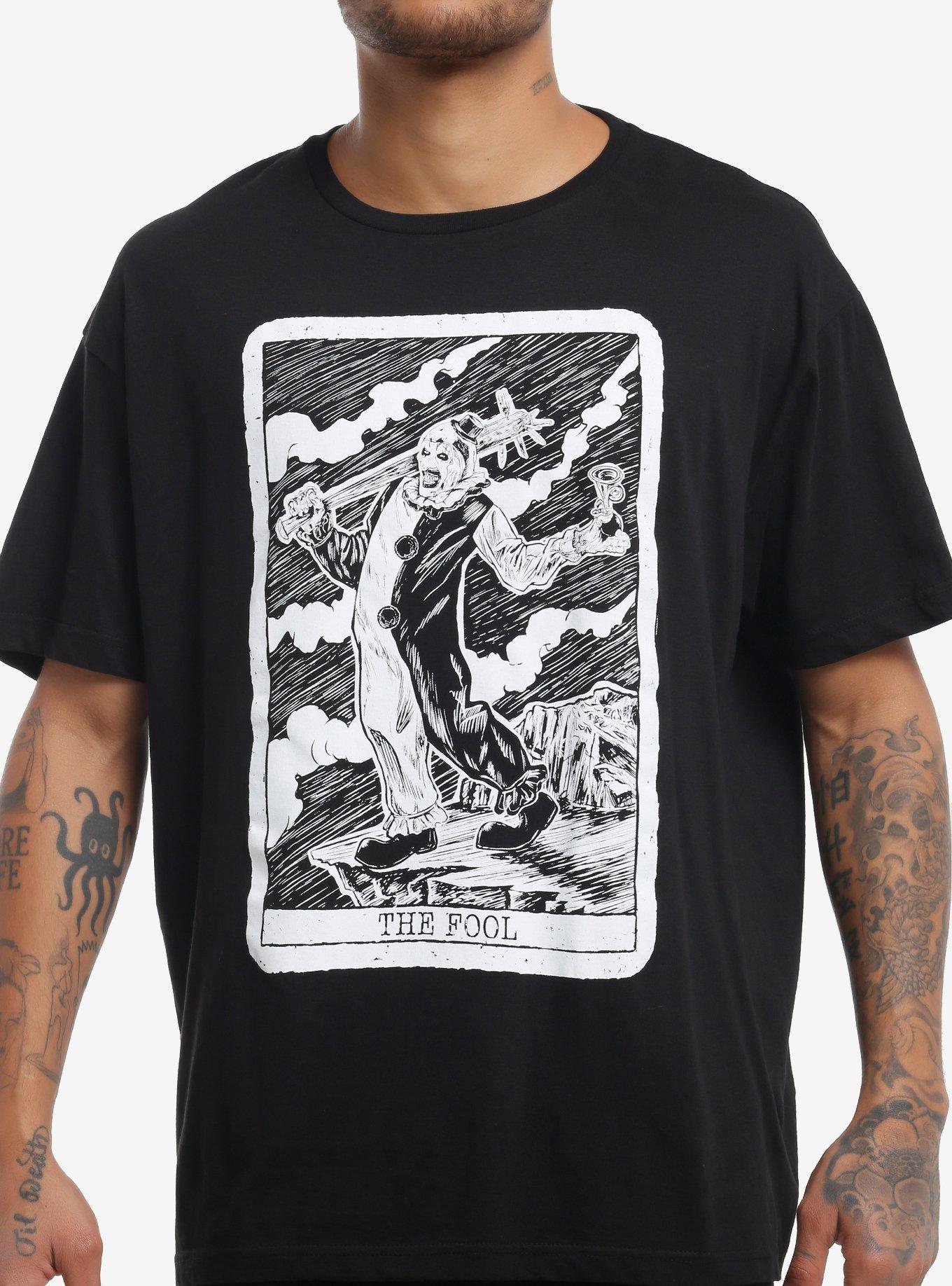 Terrifier Art The Clown Tarot Card T-Shirt By Vertebrae33, , hi-res