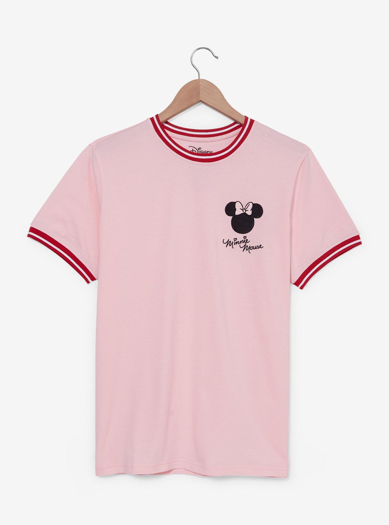 Disney Minnie Mouse Silhouette Women's Ringer T-Shirt - BoxLunch Exclusive, , hi-res