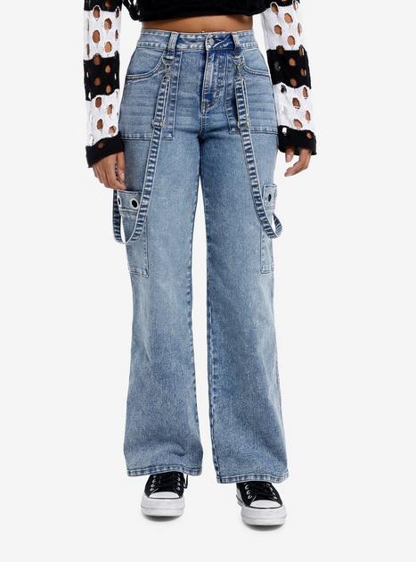 【SATIIIZ】Eti Balloon Washing Cargo Denim Pants marine washed denim balloon pt - PEARCLAN | 60% - Asian