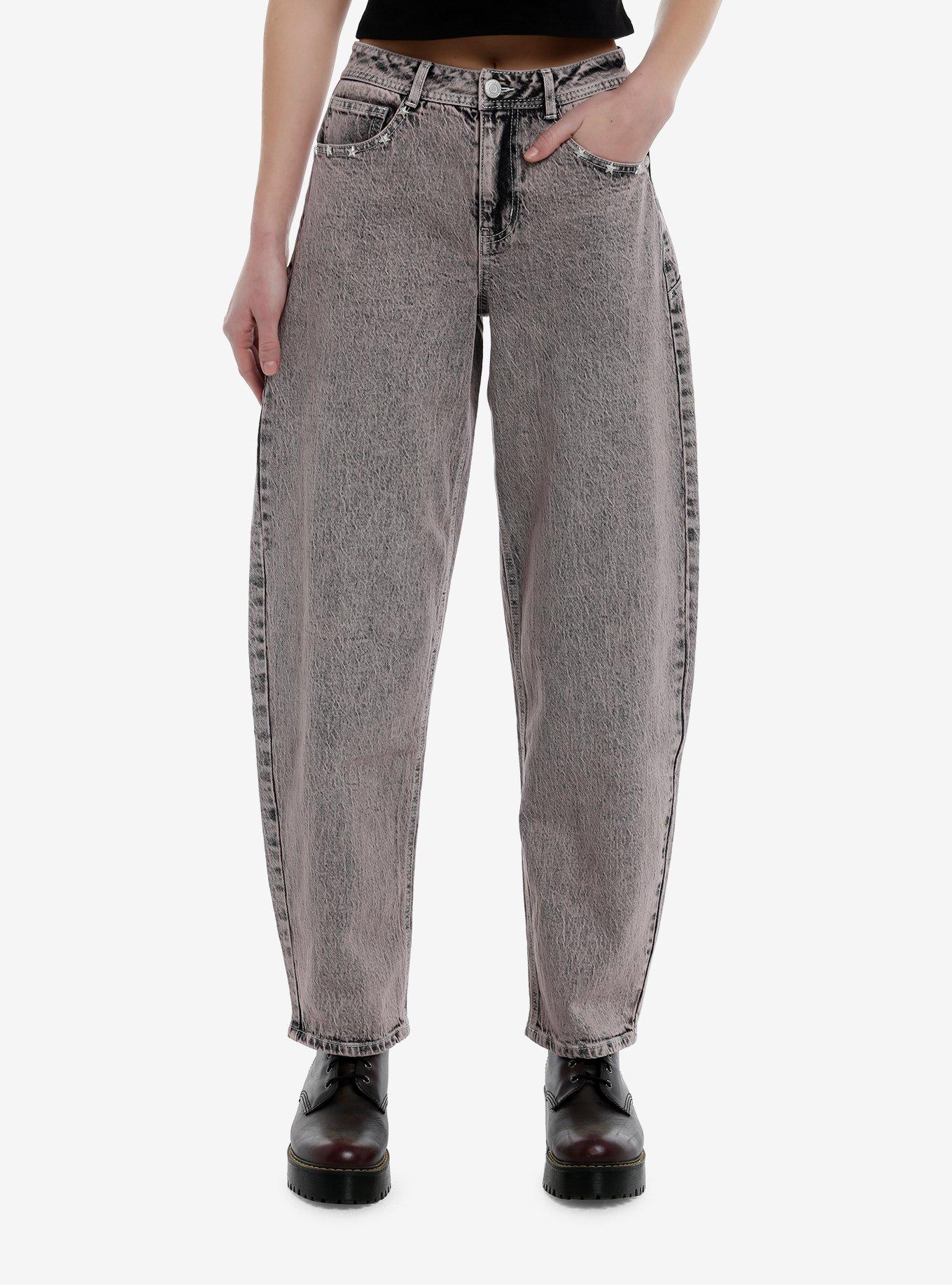 MARKET Purple Wash Star Pocket Barrel Denim Pants