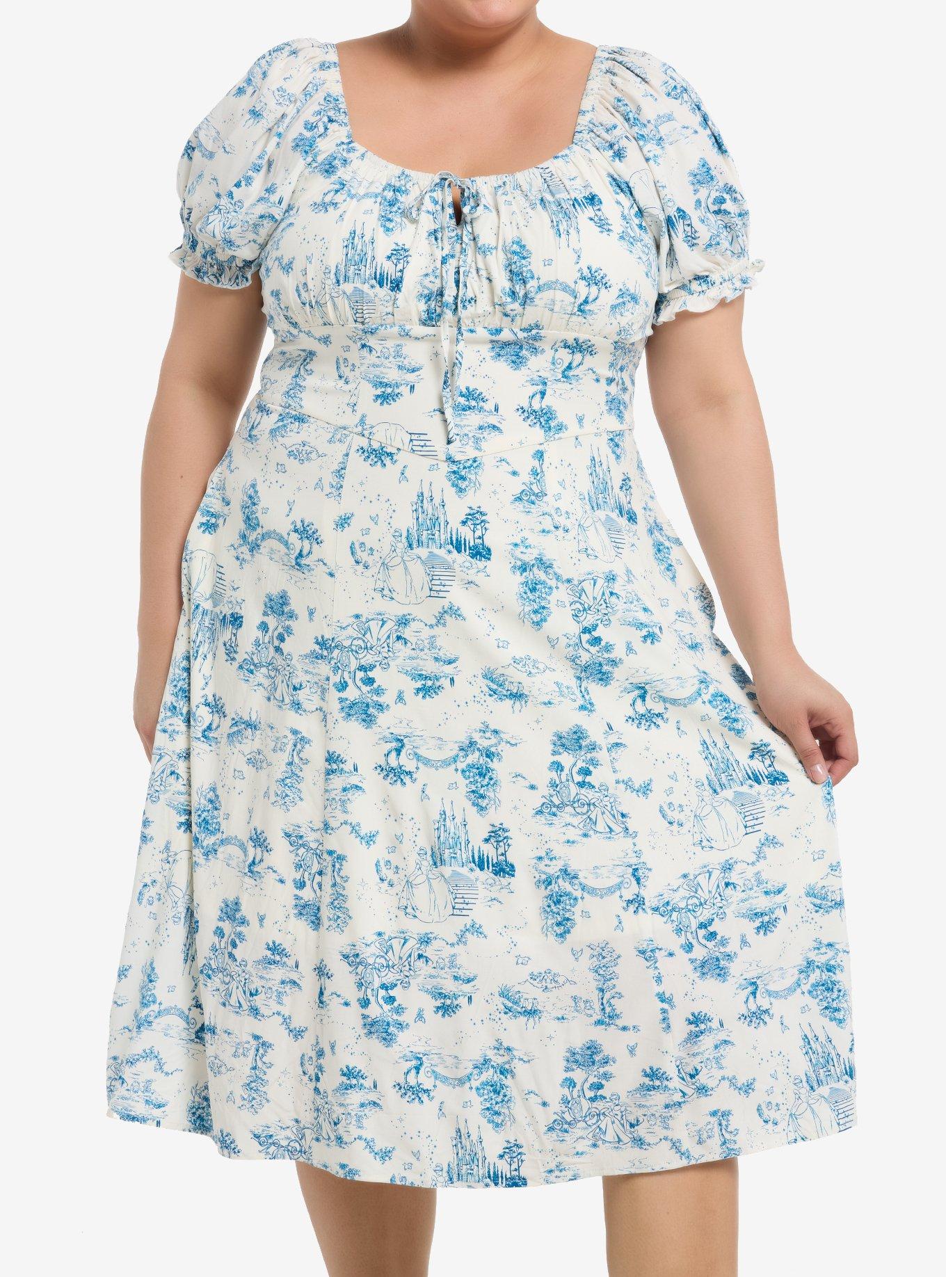 Her Universe Disney Cinderella Scenic Midi Dress Plus Size, , hi-res