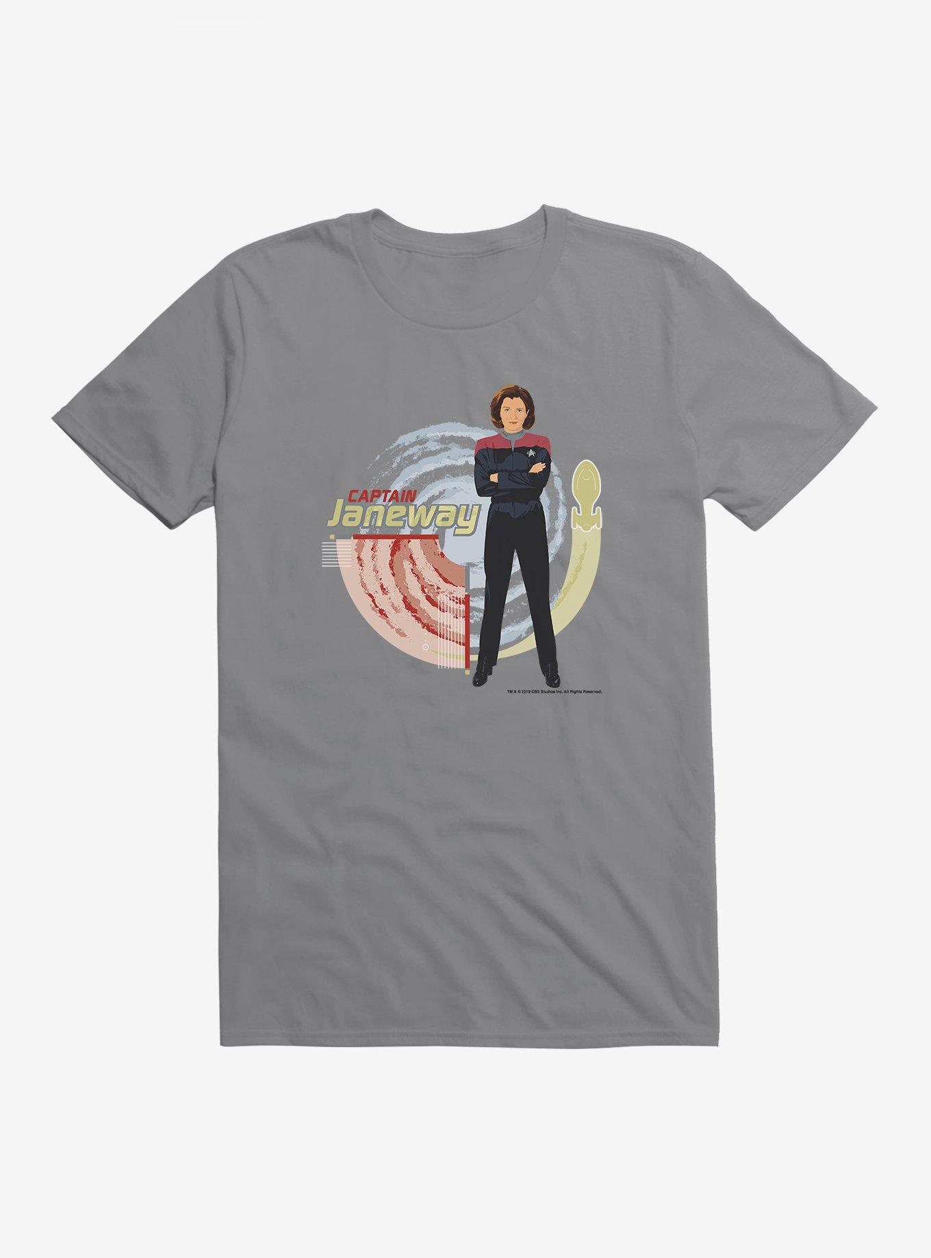 Star Trek The Women Of Star Trek Captain Janeway T-Shirt, STORM GREY, hi-res