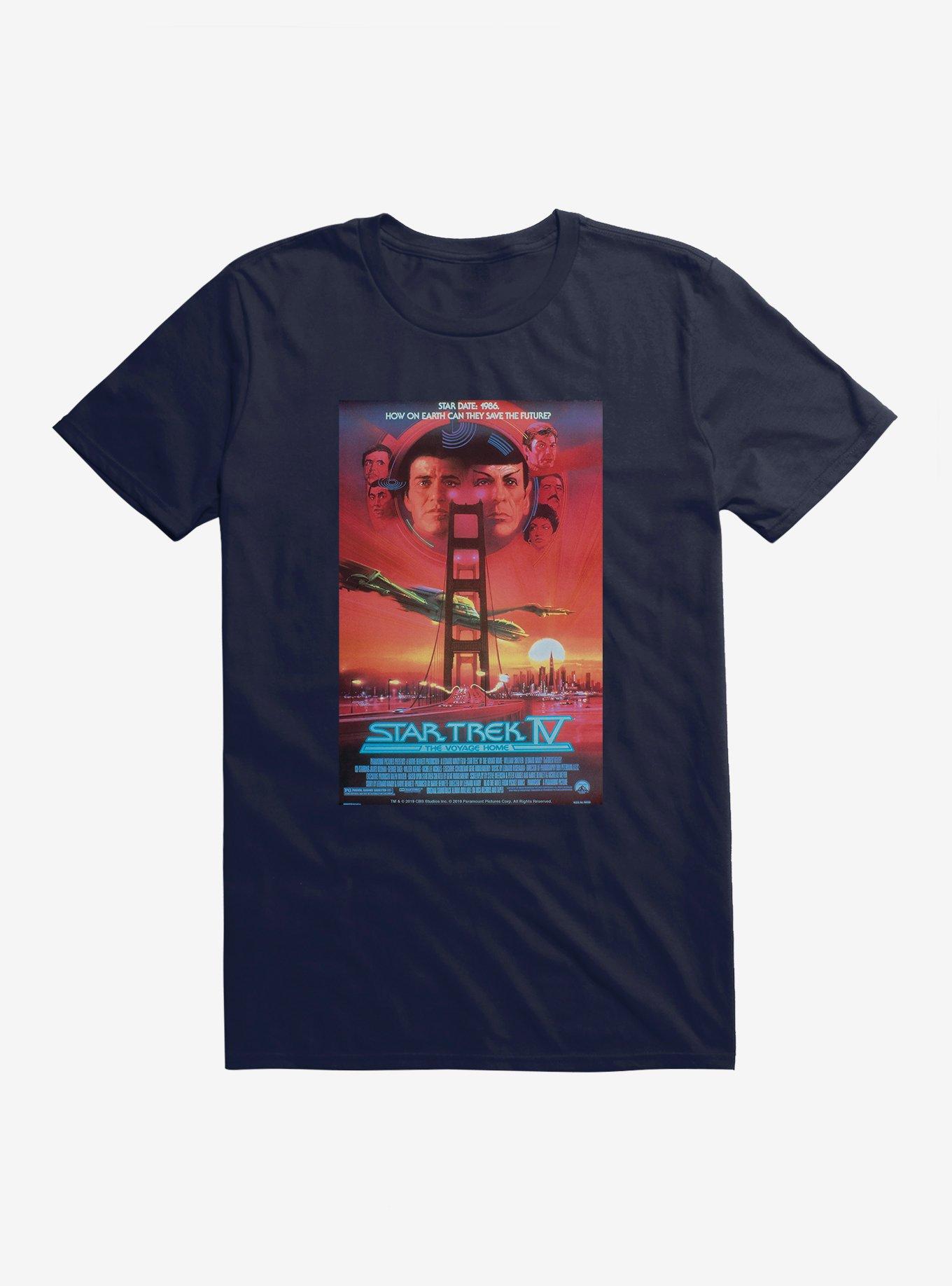 Star Trek The Voyage Home Poster T-Shirt, NAVY, hi-res