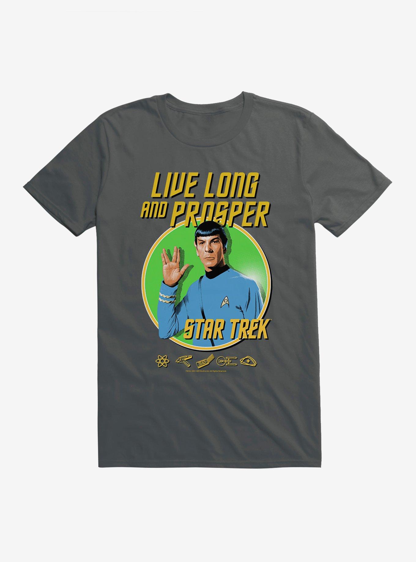 Star Trek Live Long And Prosper T-Shirt, CHARCOAL, hi-res
