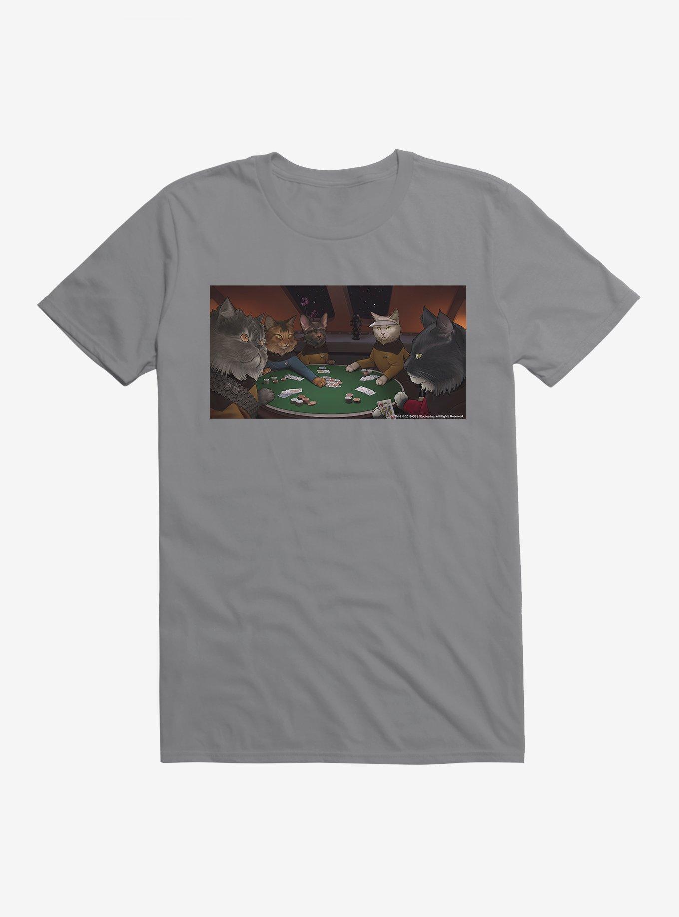 Star Trek TNG Cats Crew Poker Game T-Shirt, STORM GREY, hi-res