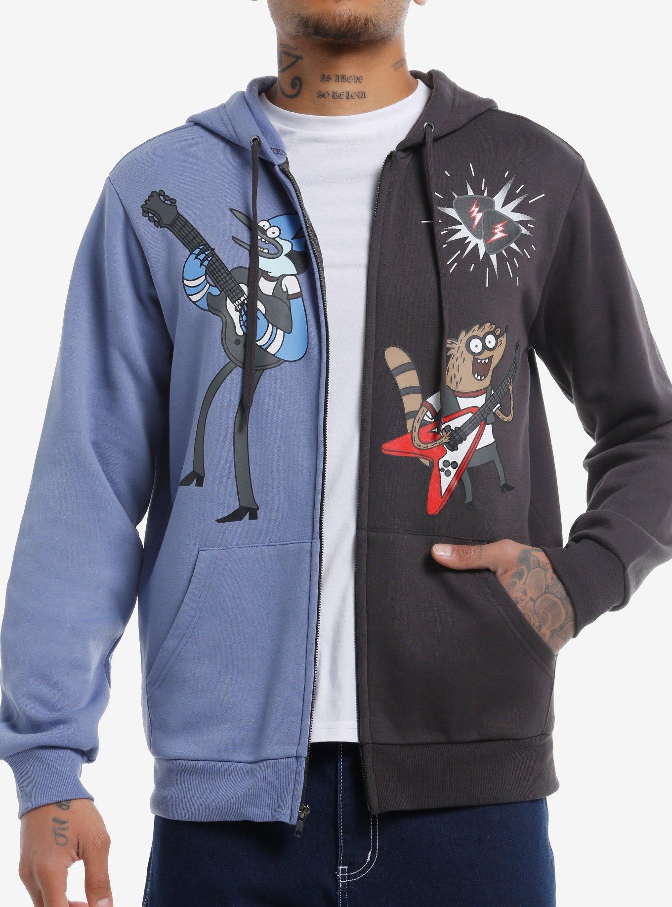 Regular Show Mordecai & Rigby Split Hoodie, , hi-res