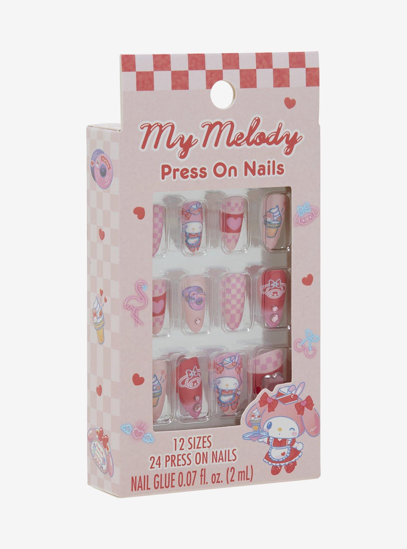 Sanrio My Melody Diner Press On Nails, , hi-res