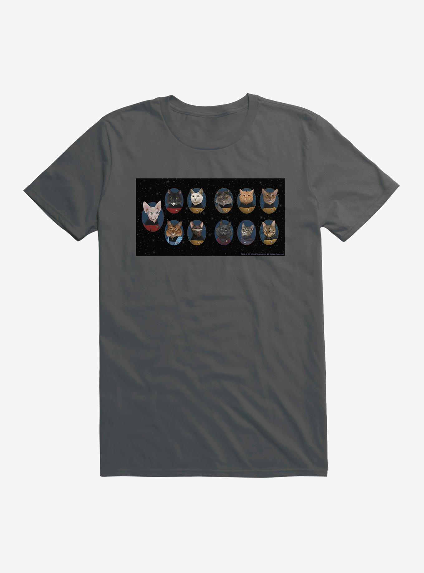 Star Trek TNG Cats Crew Portrait T-Shirt