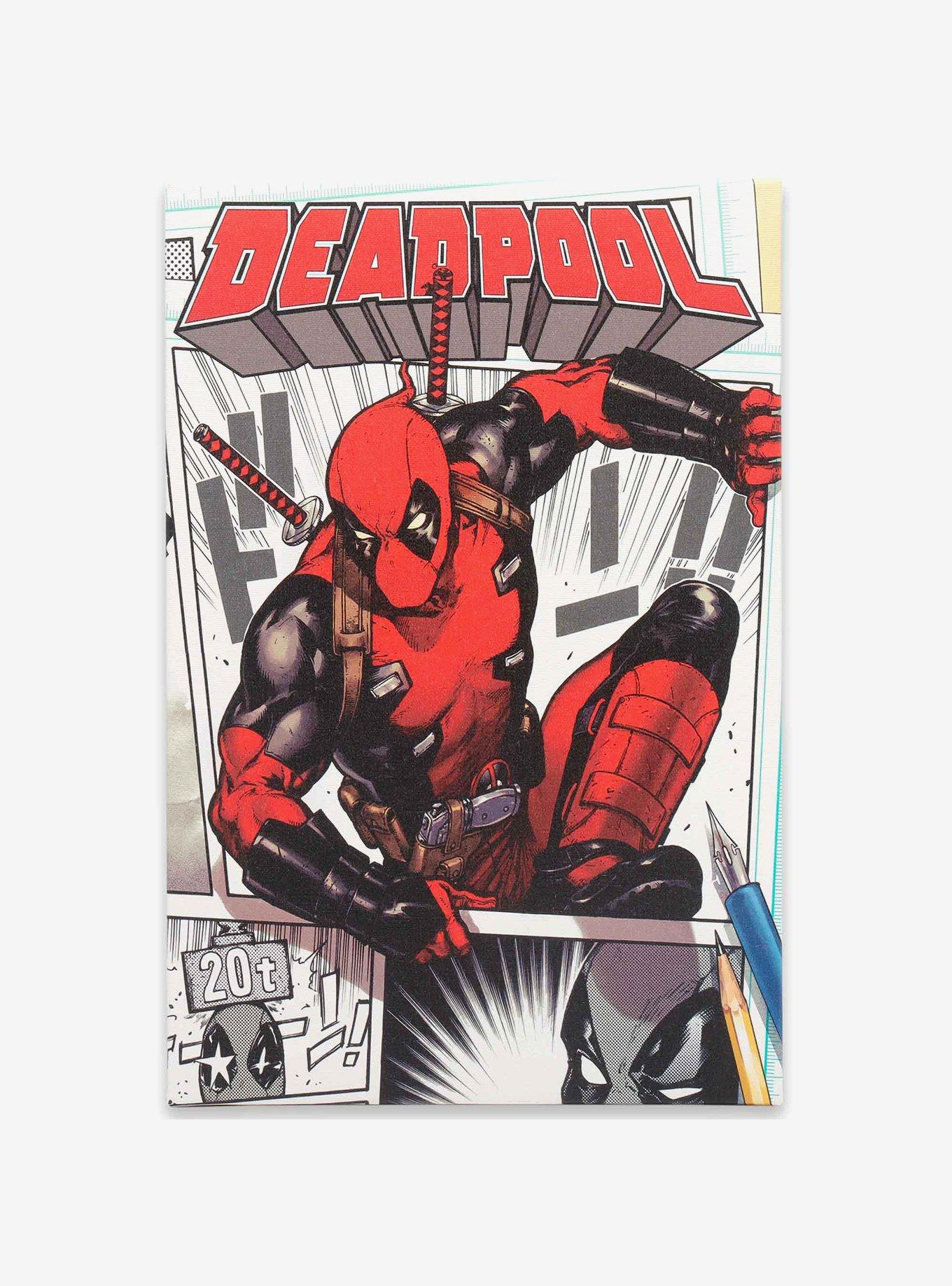 Marvel Deadpool Comic Strip Climbing Scene Canvas Wall Decor