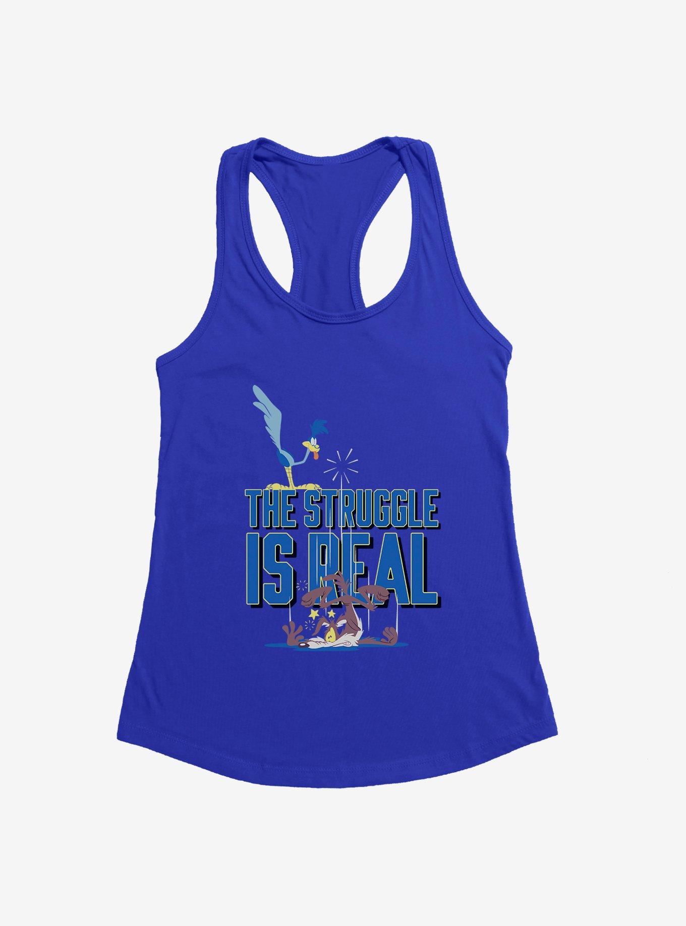 Looney Tunes The Struggle Wile E Coyote And Road Runner Girls Tank, , hi-res