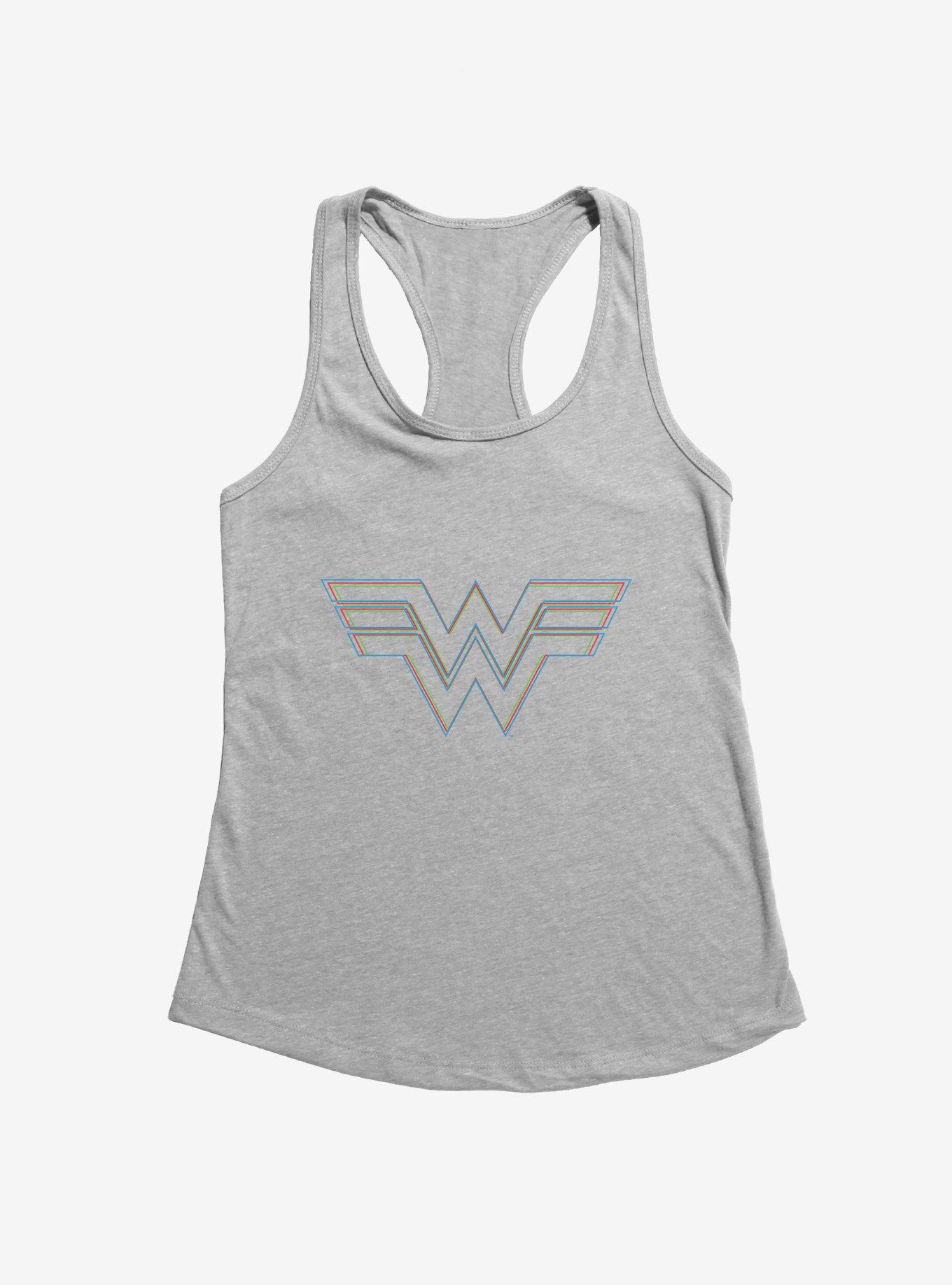 DC Comics Wonder Woman Colored Stencil Insignia Girls Tank, , hi-res